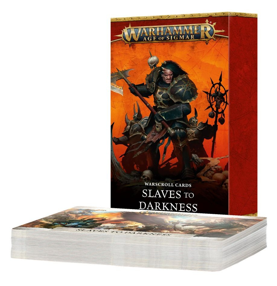 Warhammer Age of Sigmar: Slaves to Darkness Warscroll Cards (4th Edition) - Tabletop Strategy Game Accessories for Wargaming Battles