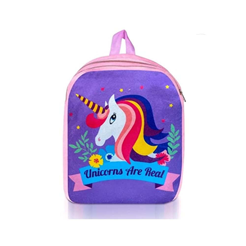 LAVI Velvet Cartoon Printed Kids School Backpack for Boys & Girls - Lightweight & Durable for School, Travel, Picnic & Daily Use (Pack of 1)