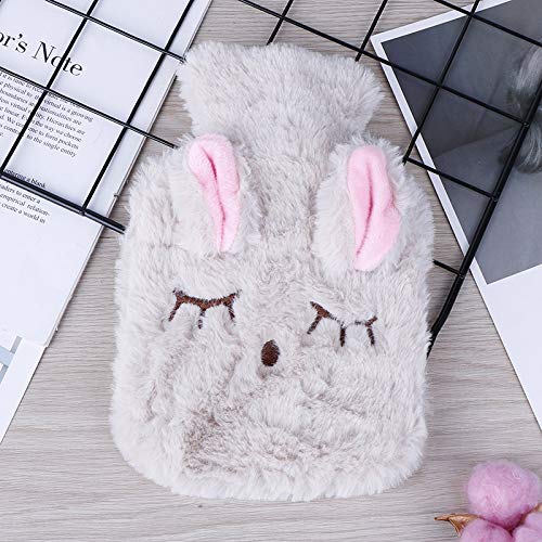 Reusable PVC Hot Water Bottle with Soft Knitted Cover - Safe Water-Filled Hand Warmer for Winter Pain Relief & Stress Therapy | Classic Design for Home, Office & Bedtime Warmth (Color: T)