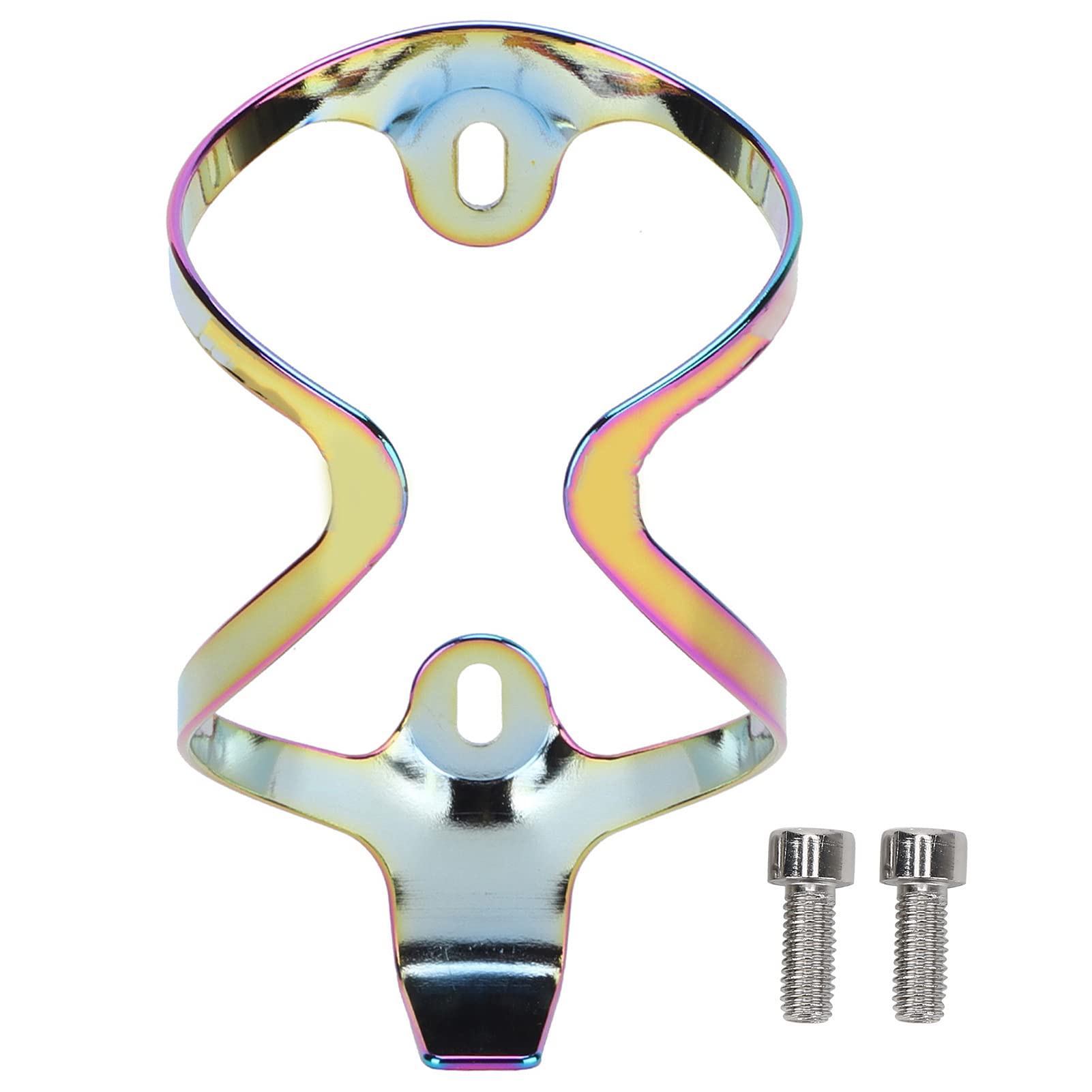 SPYMINNPOO Bike Water Bottle Holder - Lightweight Aluminum Alloy Bicycle Cup Cage for Road & Mountain Bikes - Colorful Electroplated Design - Perfect for Cycling, Commuting & Outdoor Sports