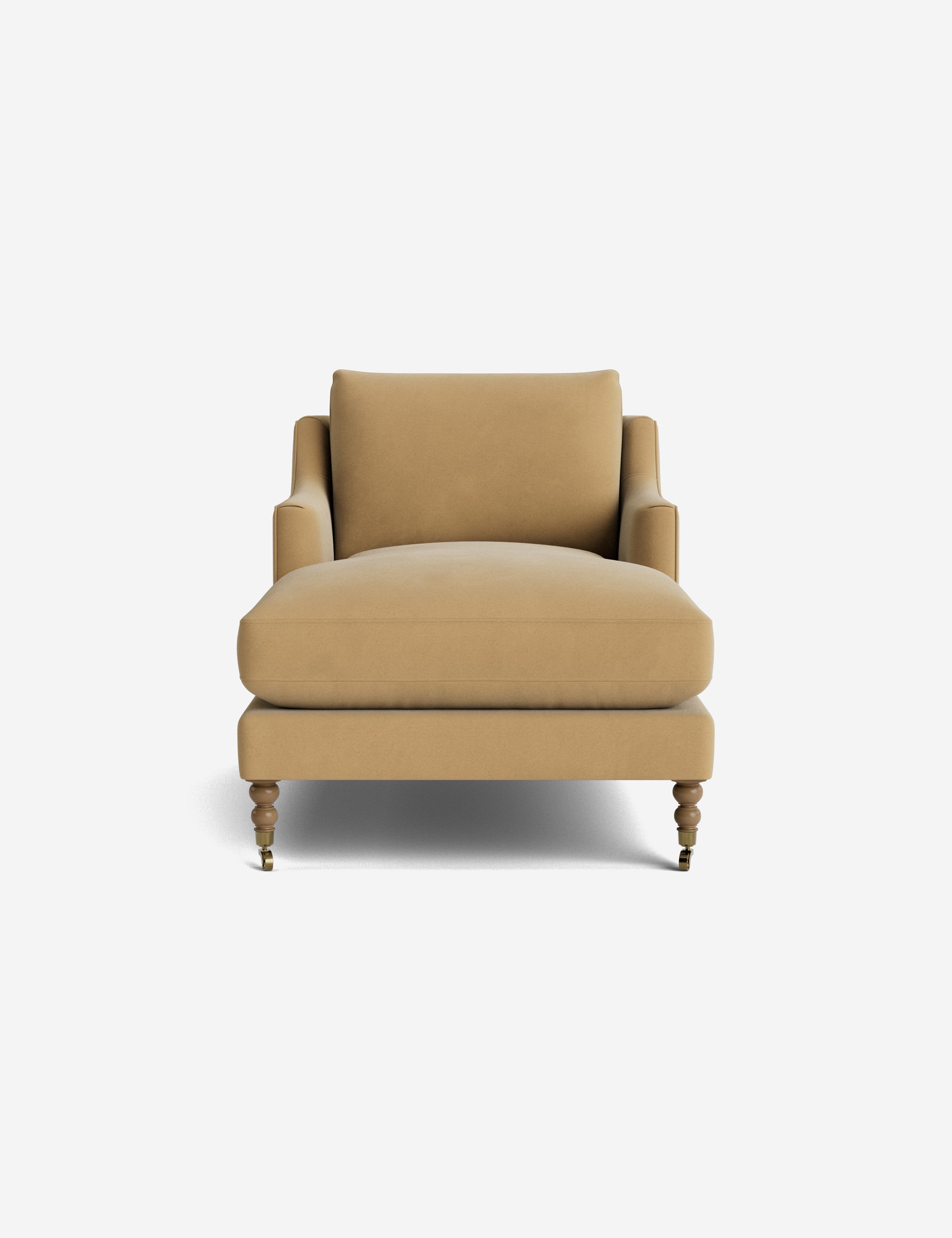 Fabienne Chaise Lounge Chair - Modern Accent Chair for Living Room, Bedroom & Office - Stylish Mid-Century Design with Upholstered Seat and Wooden Legs - Perfect for Relaxing, Reading & Home Decor