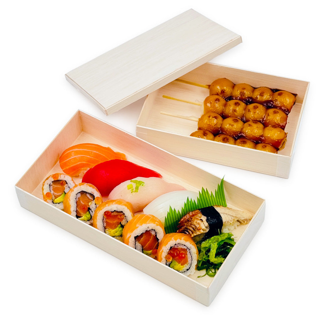 Eco-Friendly Wooden Rectangular Takeout Bento Box - Large 9