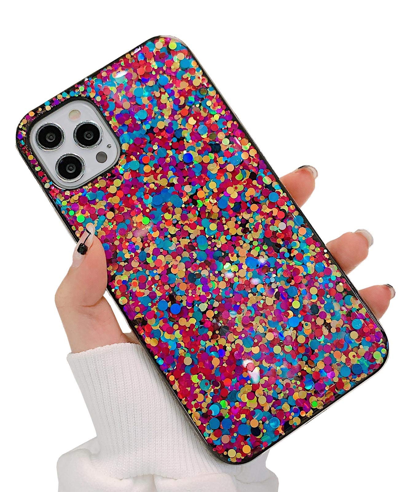 BANAILOA Luxury Rhinestone Glitter Case for iPhone 12 Pro Max (6.7 inch) - Shockproof Hard Bumper, Bling Girly Phone Cover for Women | Perfect for Parties, Weddings & Special Occasions