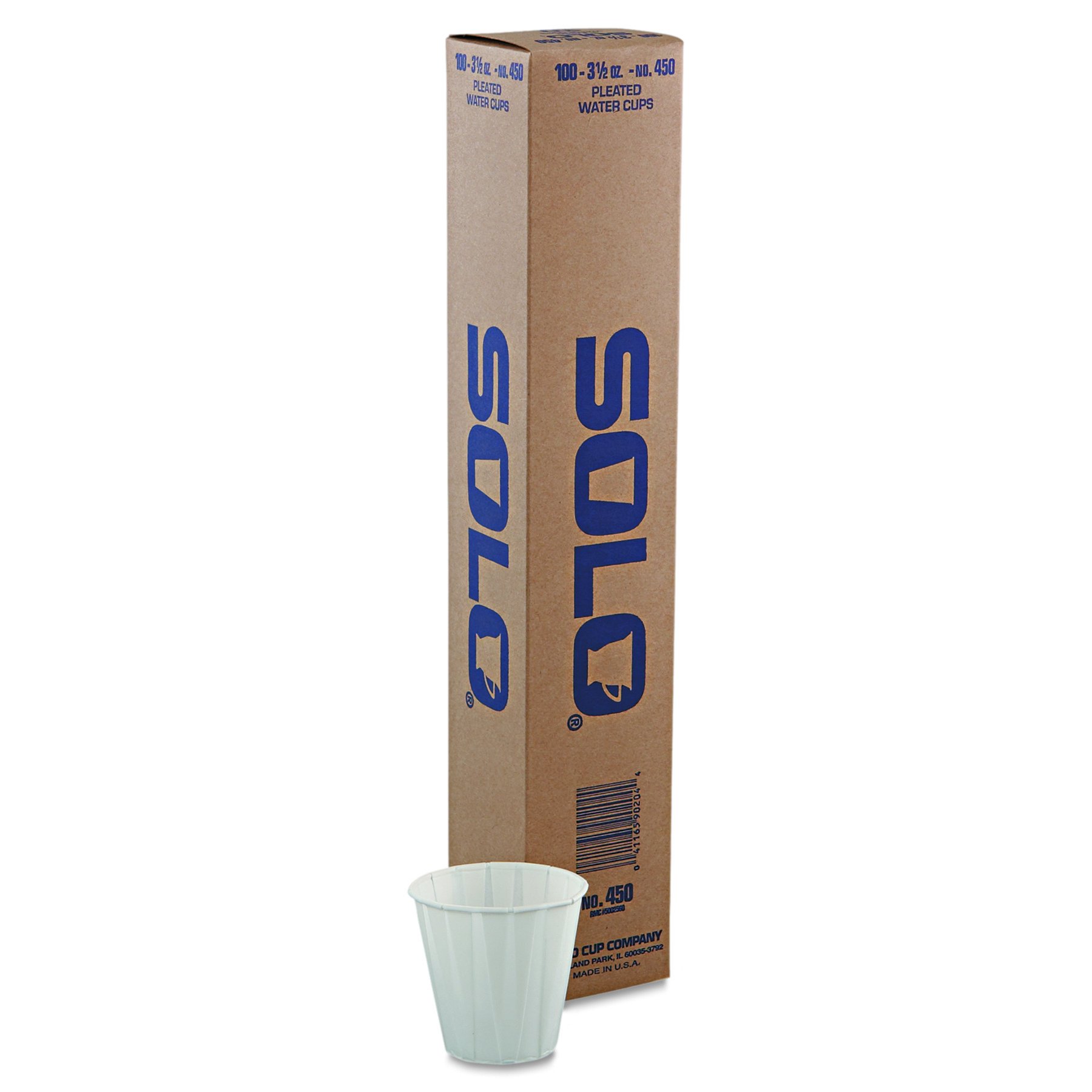 Solo Foodservice 450-2050 3.5 oz White Treated Paper Pleated Souffle Cups - Case of 5,000 - Perfect for Desserts, Ice Cream, and Party Serving