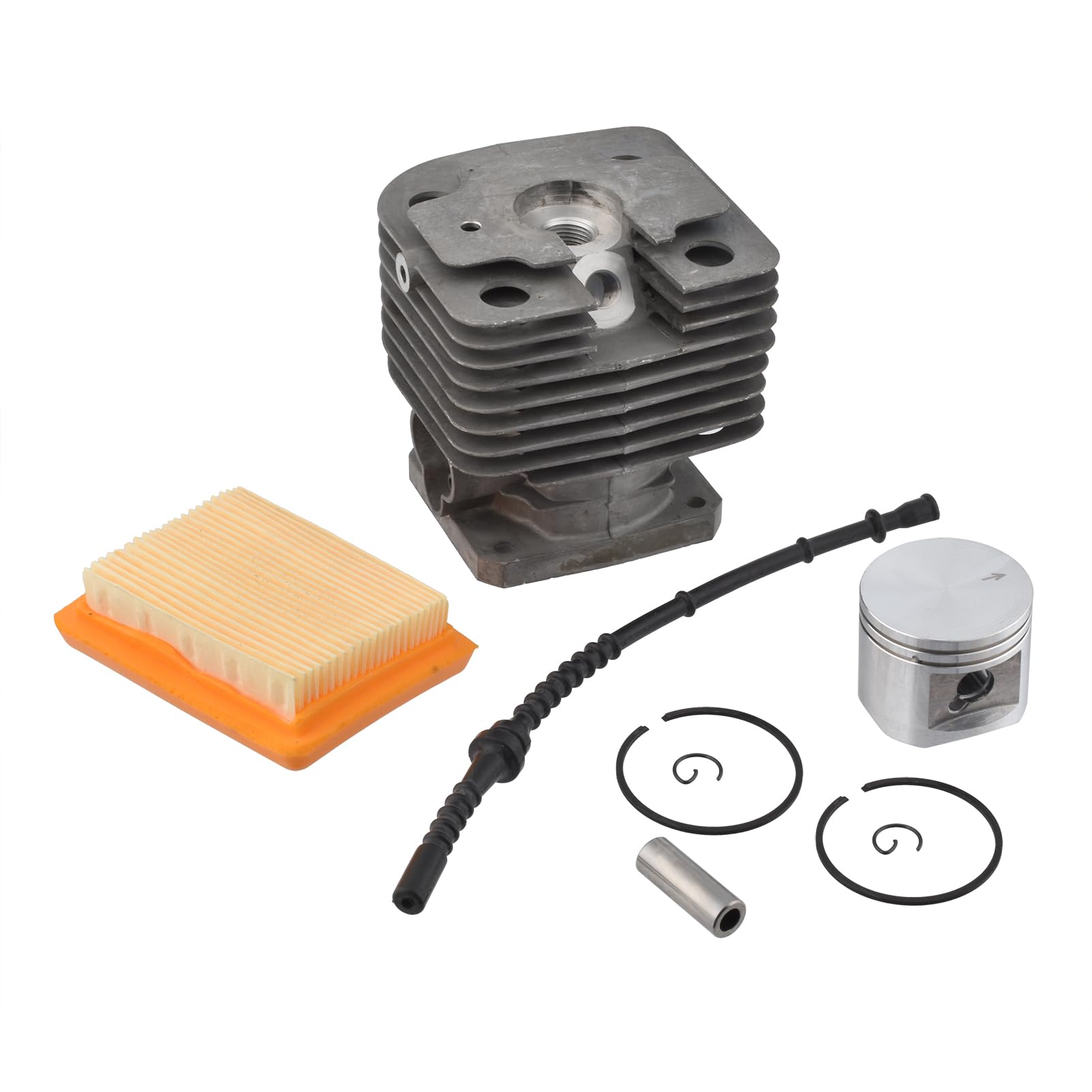 STIHL FS450 42mm Cylinder Piston Kit with Air Filter & Fuel Line - Compatible with STIHL 4128 020 1211 - Perfect for Trimmer, Brush Cutter, Lawn Mower & Tiller Engine Maintenance & Repair