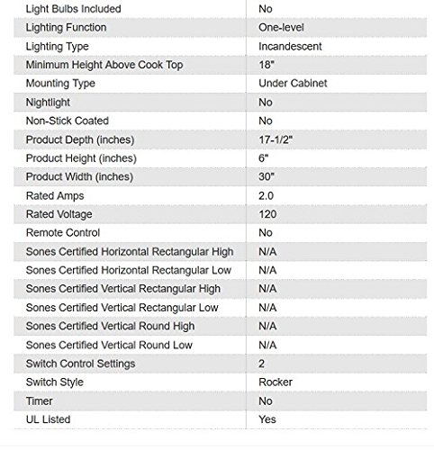 Broan-NuTone 413004 30-Inch Stainless Steel Under Cabinet Range Hood with LED Lights - Non-Ducted Ductless Kitchen Exhaust Fan for Modern Homes & Apartments