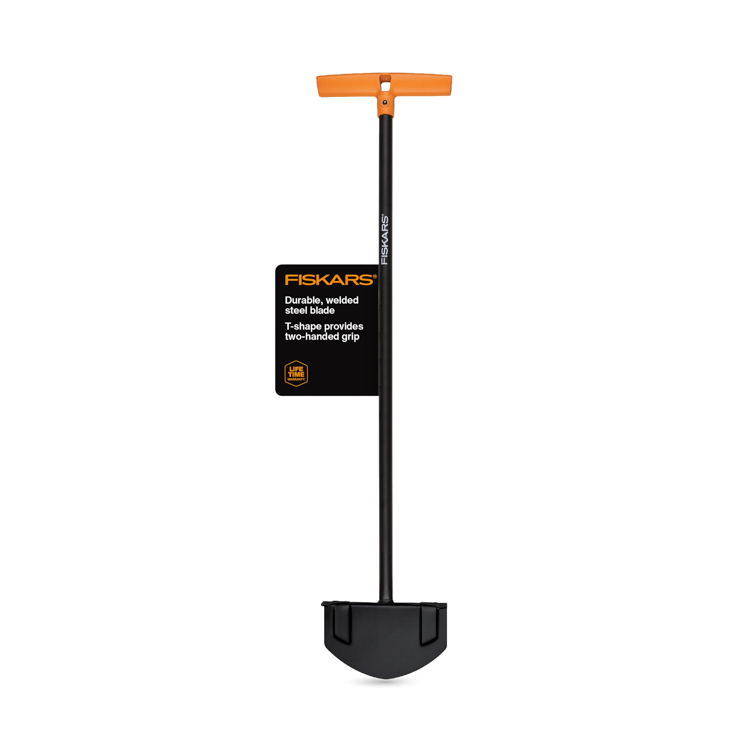 Fiskars 38.5 Inch Steel Lawn Edger - Heavy Duty Manual Grass Edging Tool with Long Handle for Garden, Yard & Soil Tilling | Perfect for Landscaping, Lawn Care & Garden Maintenance