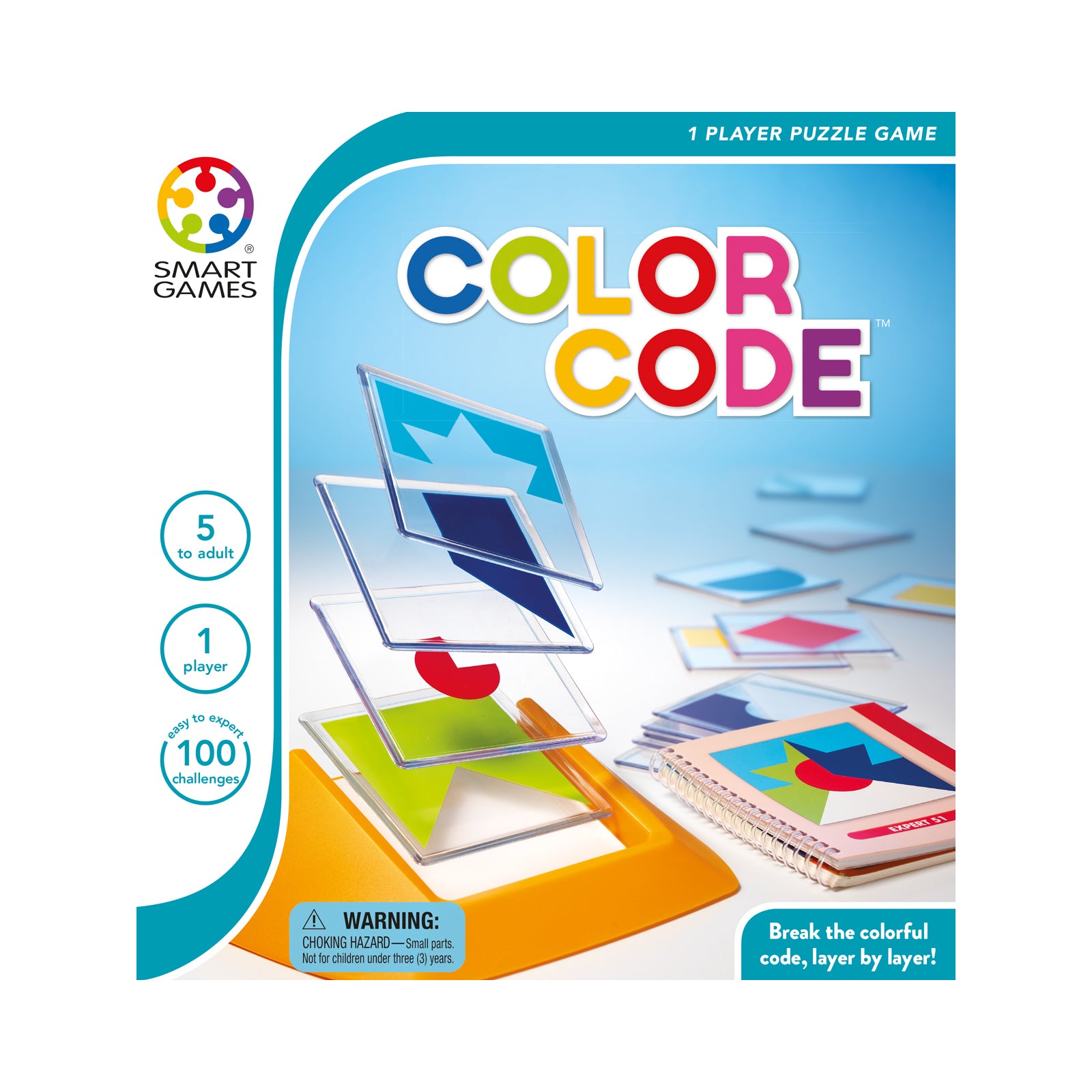 Color Code Visual Perception Stacking Puzzle Game - Brain Teaser for Kids & Adults - Perfect for Family Game Night & Classroom Learning Activities