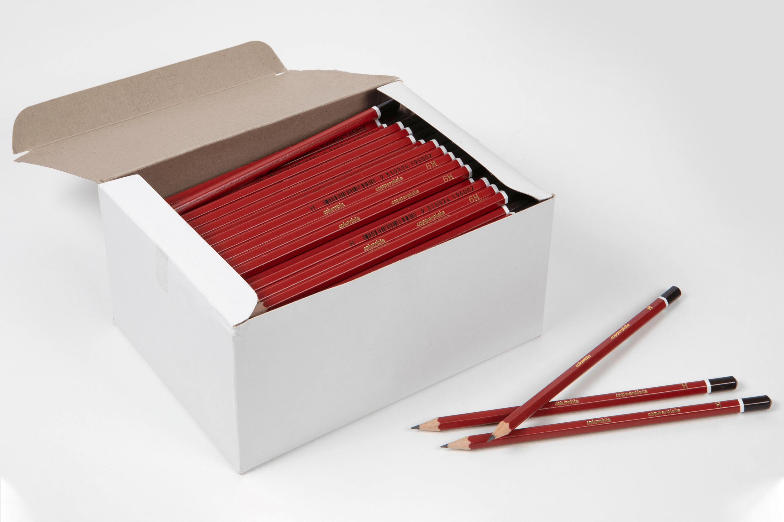 6H Pencil Columbia Copperplate - Hexagonal Graphite Pencils (20-Pack) for Drawing, Sketching & Technical Writing