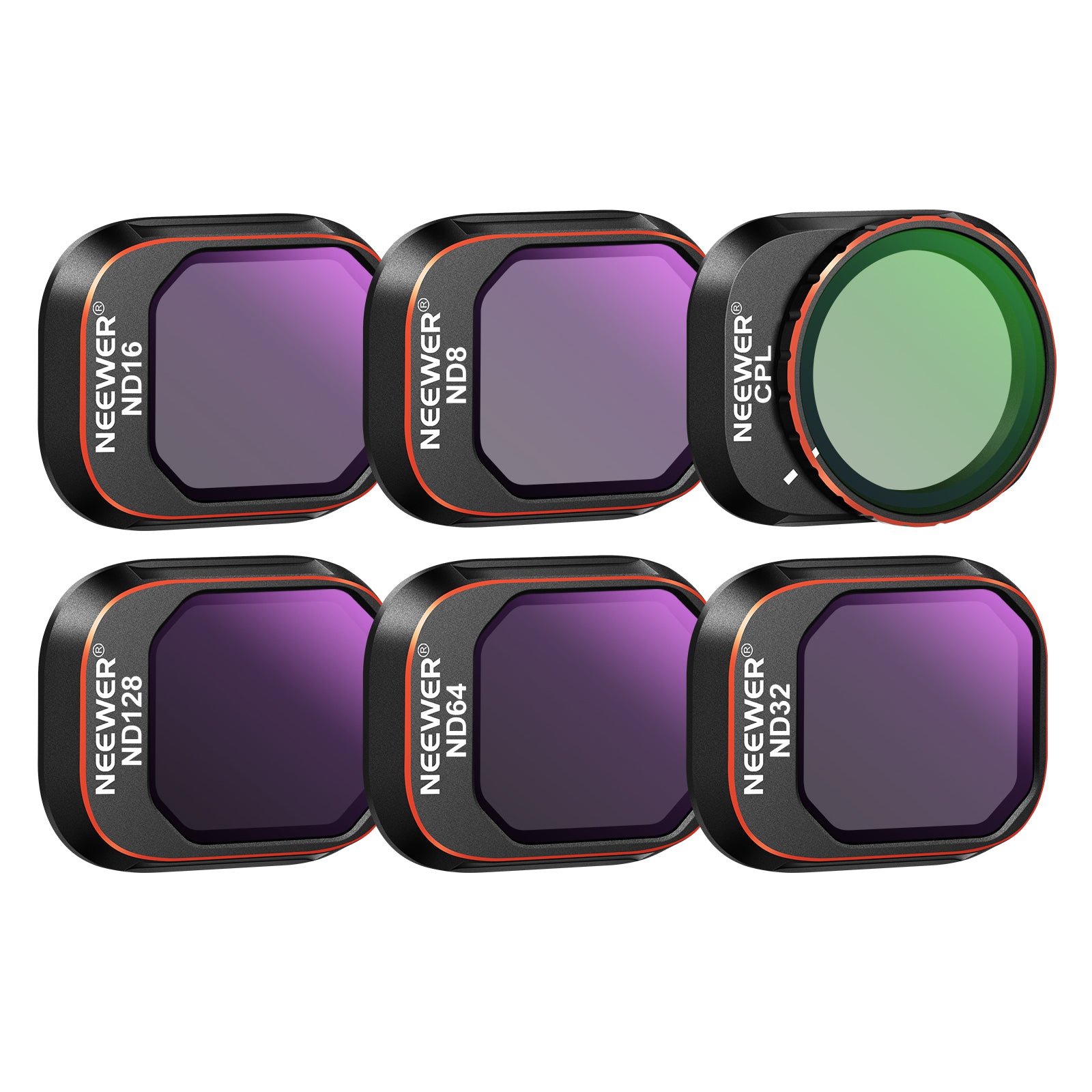 NEEWER FL A34 6-Pack Snap-On ND & CPL Filter Kit for DJI Mini 4 Pro Drone - Enhance Aerial Photography in Sunny & Bright Conditions