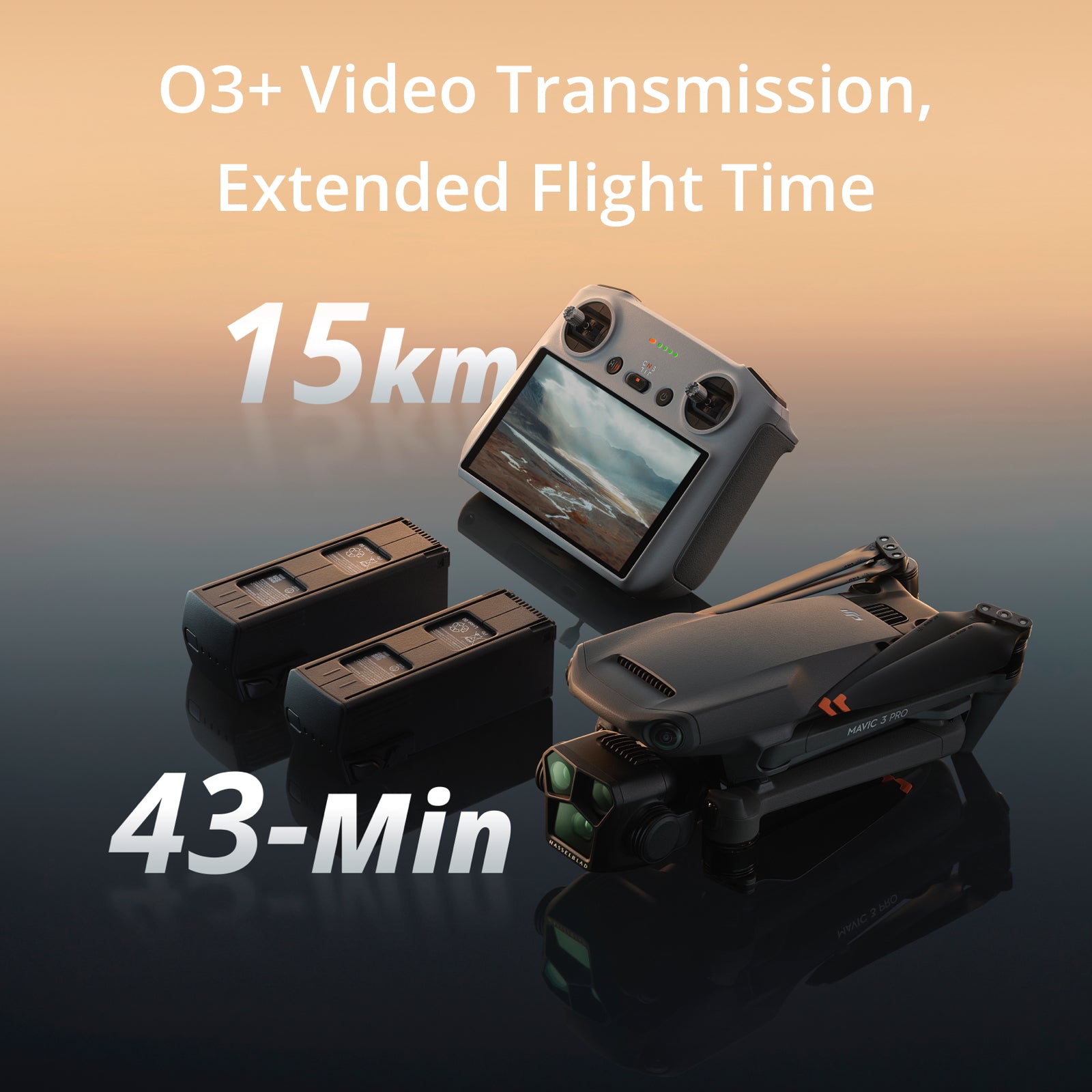 DJI Mavic 3 Pro Fly More Combo with DJI RC - Professional 4K Drone with 3 Cameras, 43-Min Flight Time, Omnidirectional Obstacle Sensing - Perfect for Aerial Photography, Travel Vlogging & Outdoor Adventures