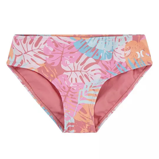 HURLEY® Junior Girls' Rashguard & Bikini 3-Piece Swimsuit Set for Ages 7-16 | UV Protection Swimwear for Beach, Pool & Surfing
