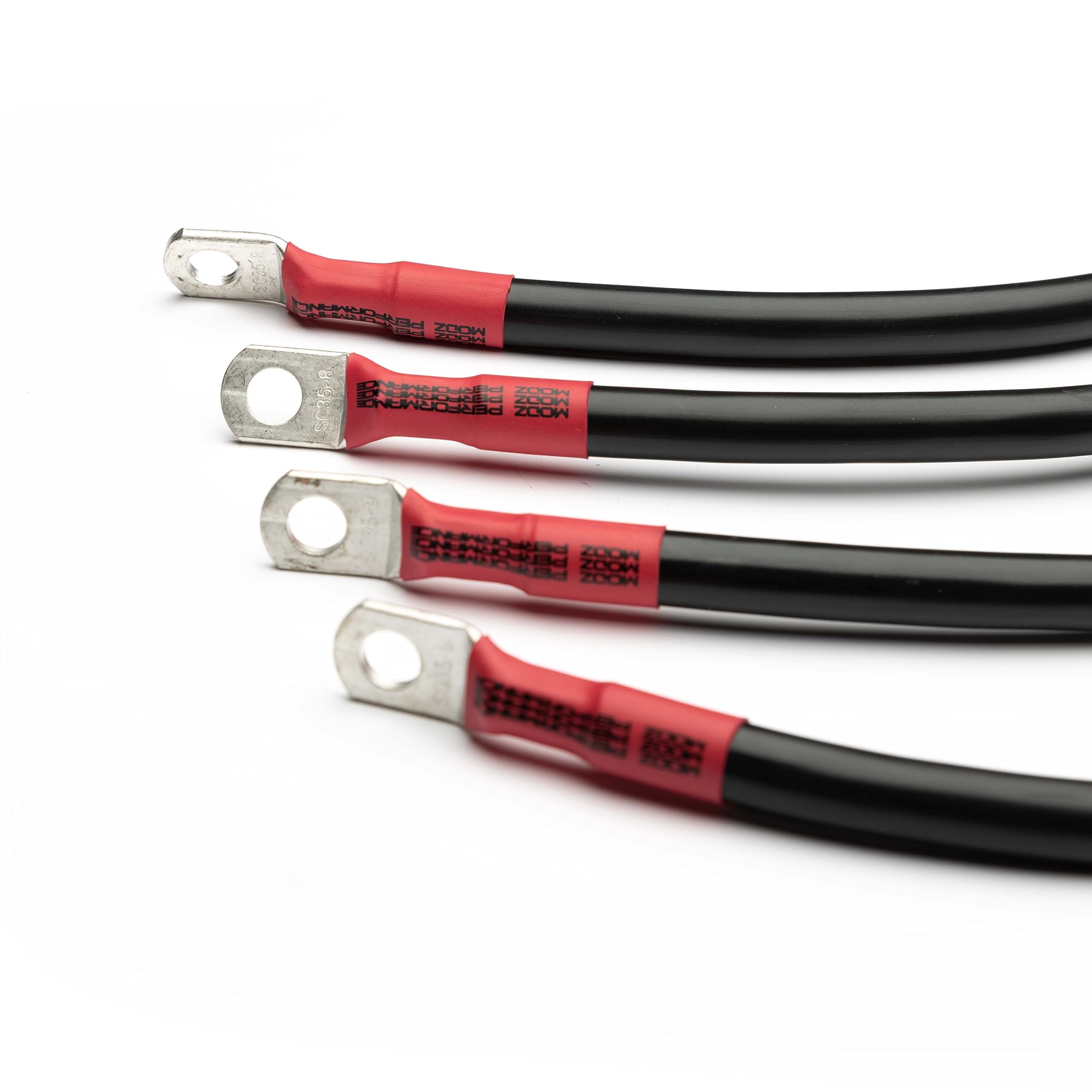 MODZ® Club Car Precedent (4x12) Golf Cart 2-Gauge Complete Battery Cable Set - High Performance Replacement Cables for Golf Cart Batteries - Perfect for Golf Course, Resort & Neighborhood Electric Vehicles