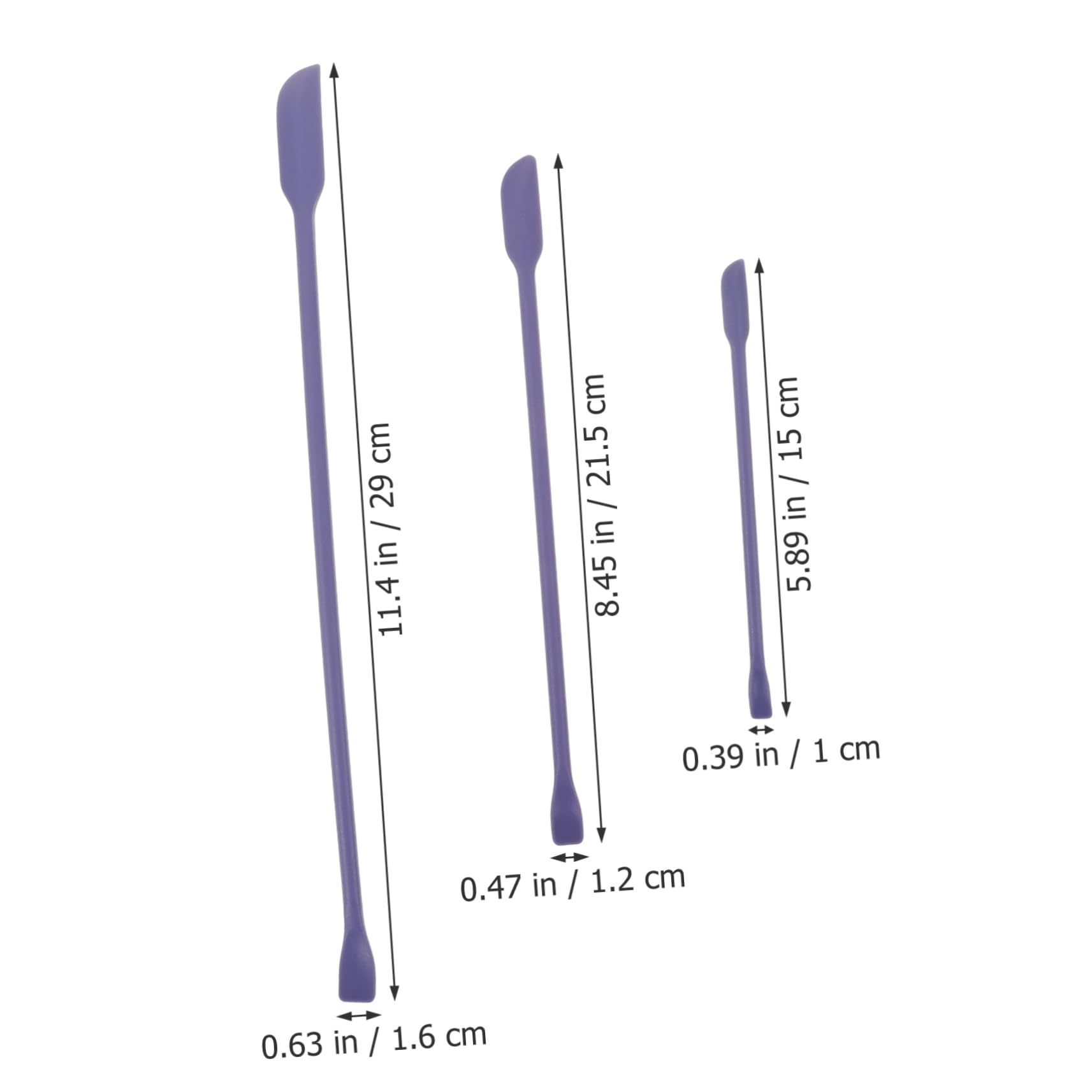 3-Piece Mini Silicone Spatula Set - Small Tip Scraper for Cake Decorating, Wax Removal, Lip Gloss & Skincare - Non-Stick Icing Tool, Makeup Spatula, Cosmetic Scooper - Perfect for Bakeries, Salons & Home Beauty Routines