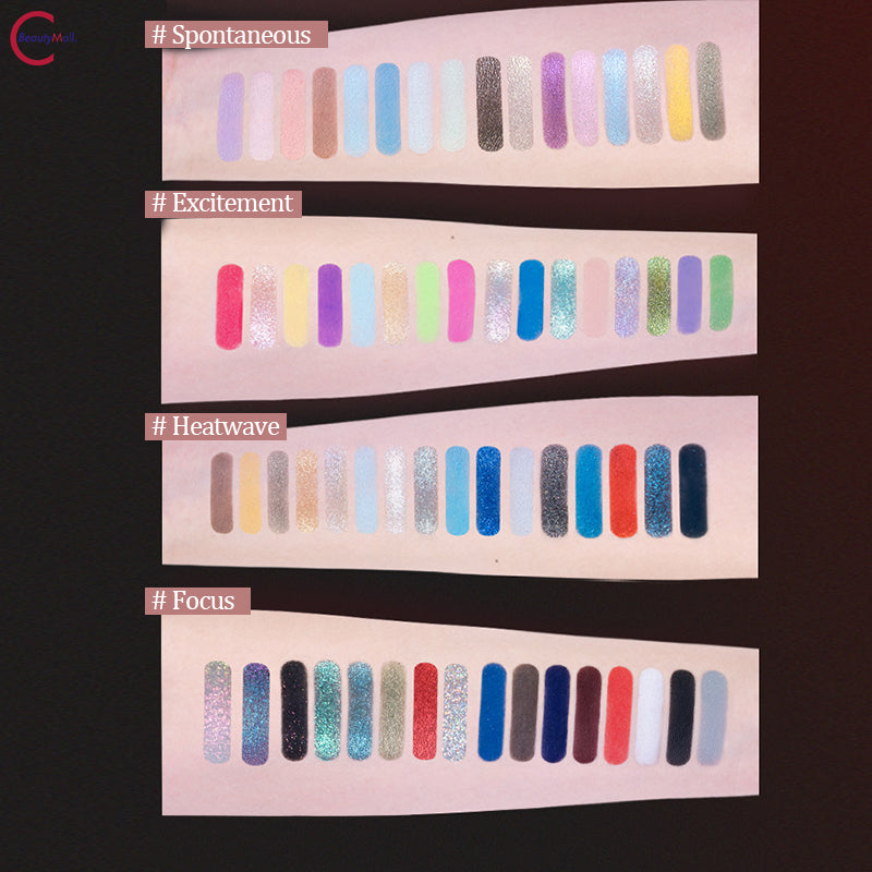 16 Color Natural Star Eyeshadow Palette - Vegan & Cruelty-Free Makeup for Day & Night Looks - Perfect for Parties, Weddings & Everyday Wear