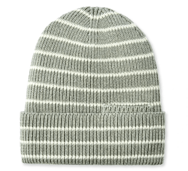 Tilley Organic Stripe Cotton Beanie Hat - Soft & Warm Winter Knit Cap for Men & Women - Perfect for Skiing, Hiking & Outdoor Activities