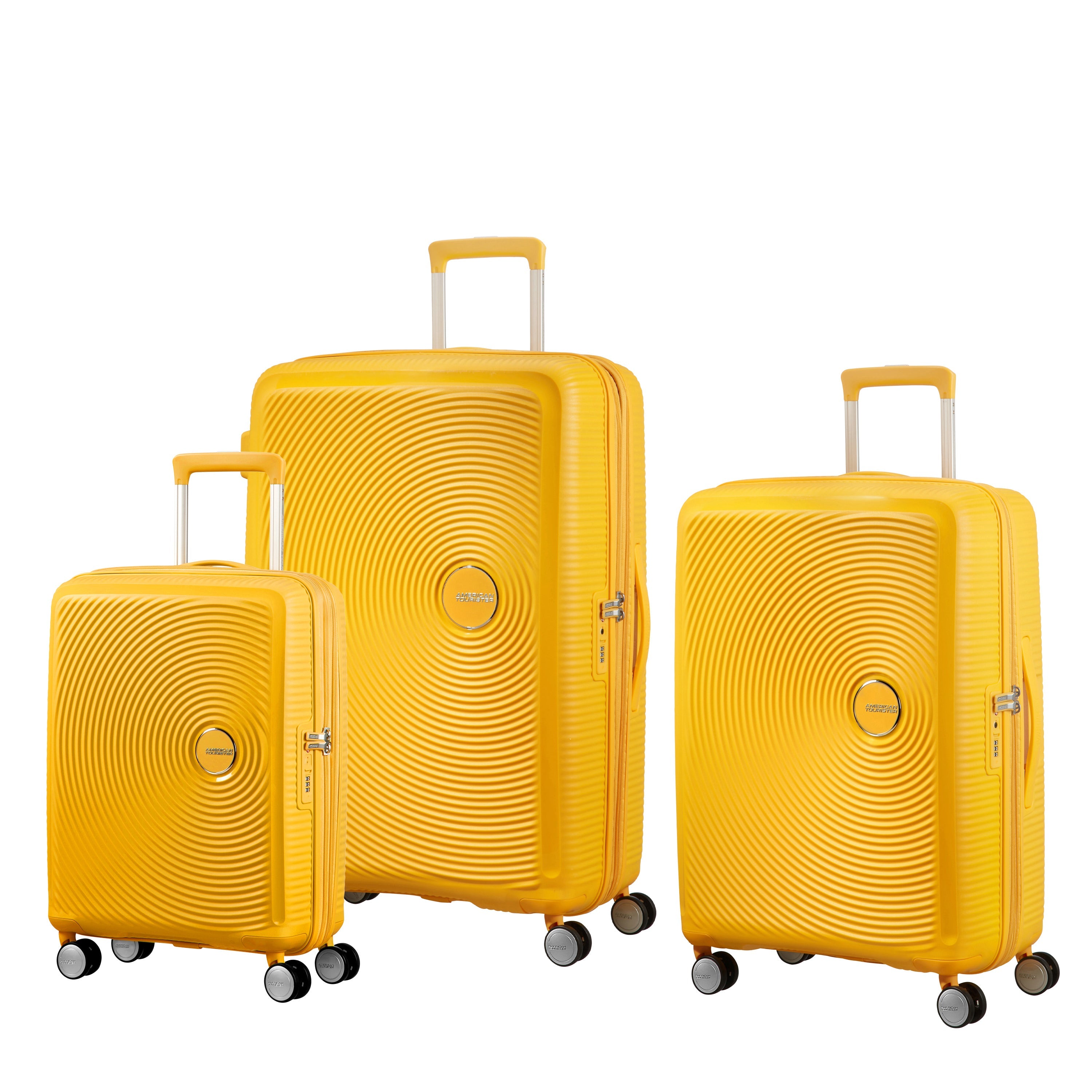 American Tourister Curio 3-Piece Expandable Spinner Luggage Set - Lightweight Suitcase for Travel, Business Trips & Family Vacations