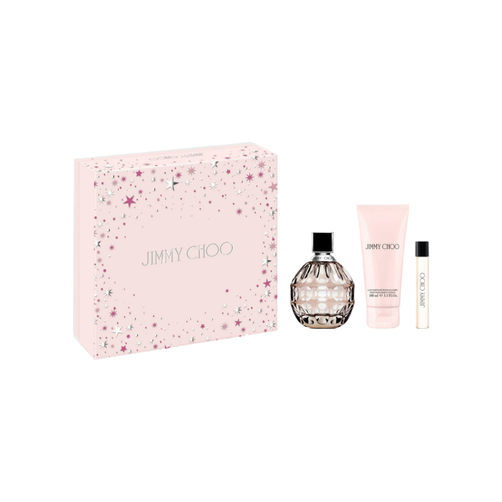 Jimmy Choo Eau de Parfum 3-Piece Gift Set 100ml - Luxury Women's Perfume for Evening, Date Night & Special Occasions