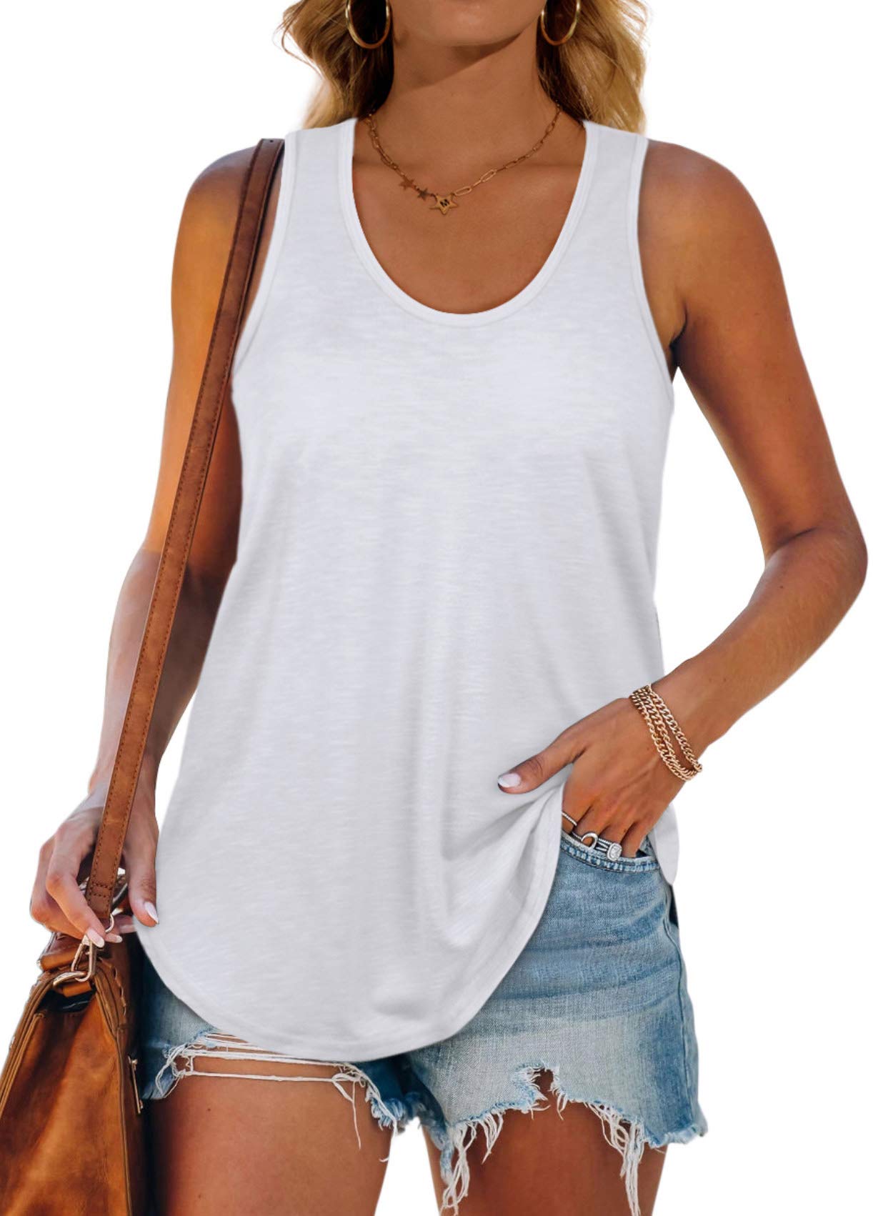 Women's Racerback Tank Tops - Loose Fit Summer Shirts for Women | Casual Wear, Workout, Yoga & Beach Outfits