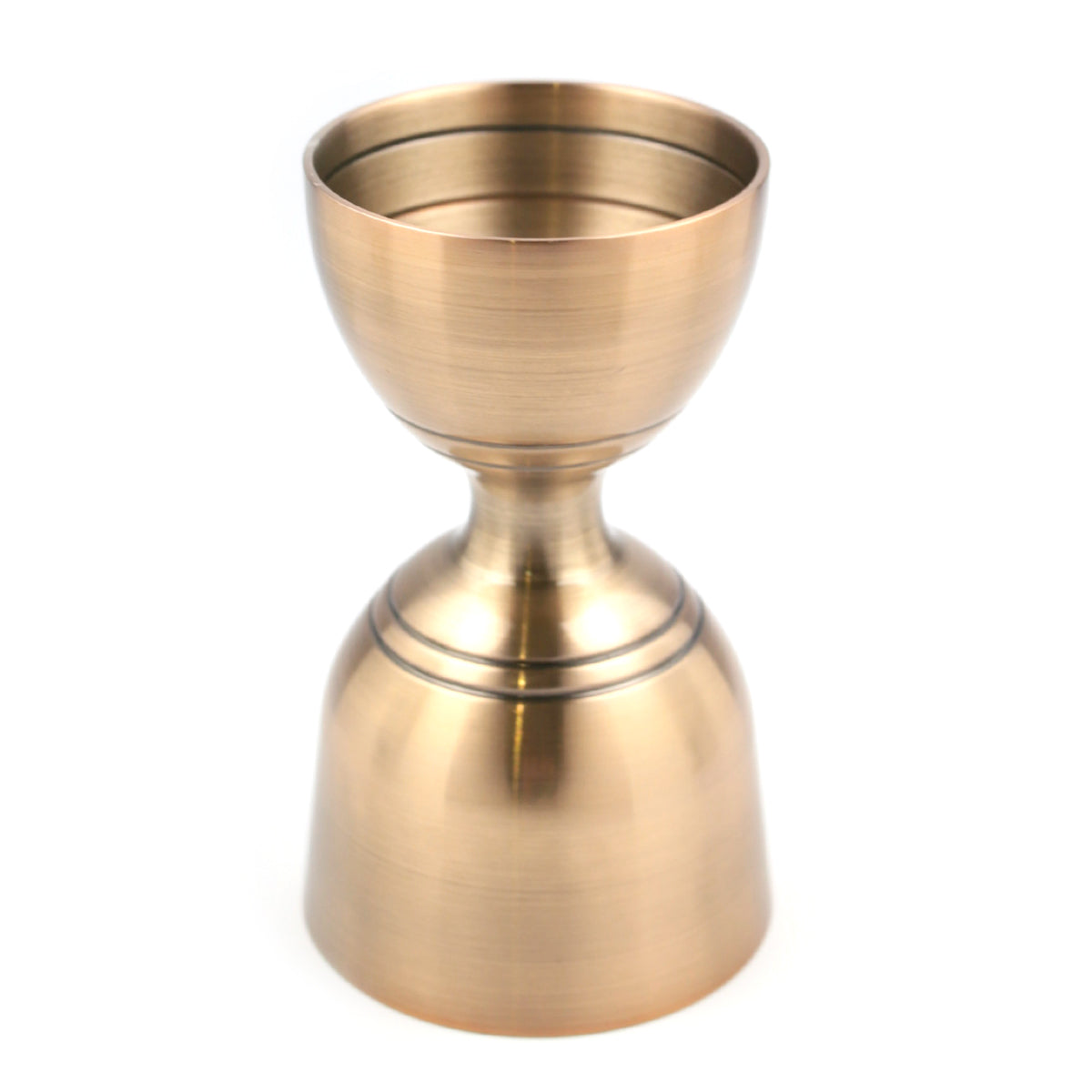 Jigger Clovis Antique Brass 1oz & 2oz Double-Sided Cocktail Measuring Tool - Perfect for Bartenders & Home Mixologists