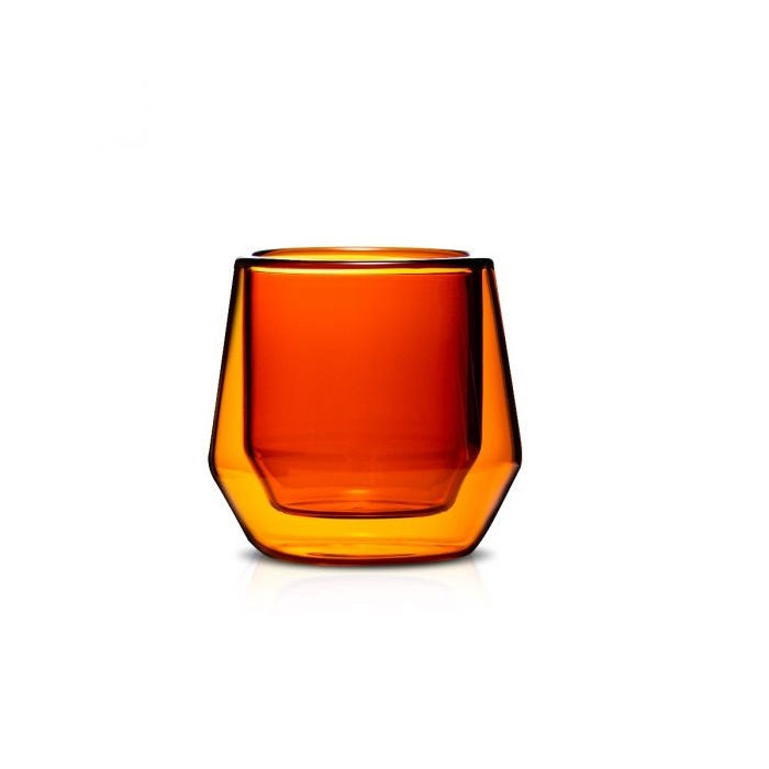 Premium Hearth Double Wall 2.5oz (75ml) Glass Set of 2 - Insulated Coffee Cups for Hot & Cold Drinks, Perfect for Espresso, Tea, or Cocktails at Home, Cafe, or Office