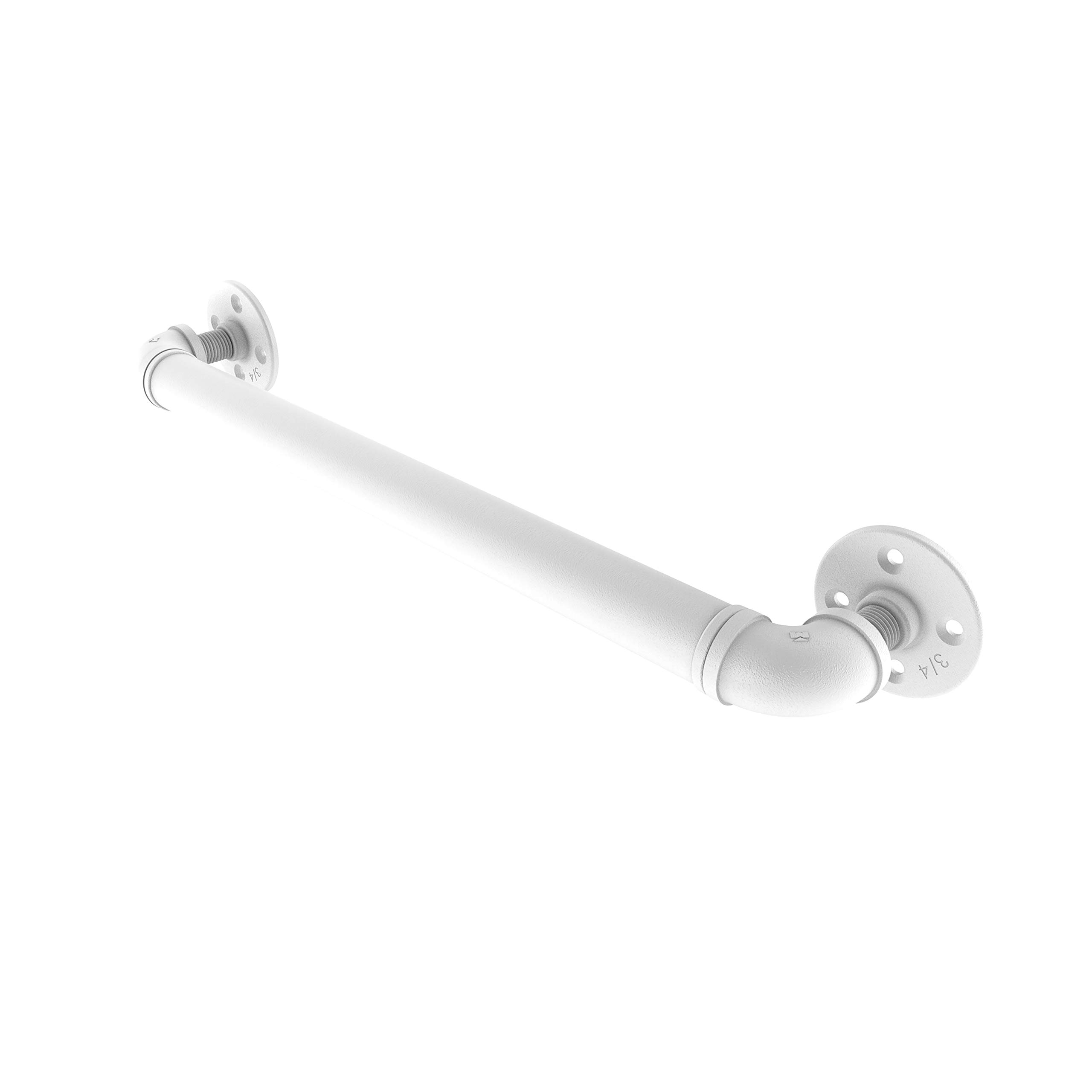 Allied Brass P-700-16-GB 16-Inch Matte White Grab Bar - ADA Compliant Bathroom Safety Handle for Showers & Bathtubs - Durable Pipeline Collection for Elderly & Disabled Accessibility