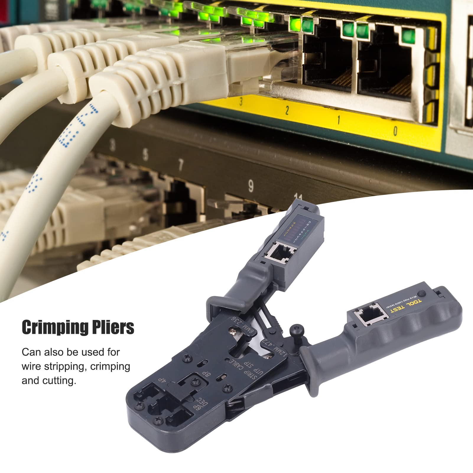Professional Ratcheting Wire Crimper Tool - Electrical Connectors & Cable Cutter for Automotive, DIY & Home Wiring Projects | Heavy Duty Wire Stripper for Crimping, Cutting & Connecting Wires