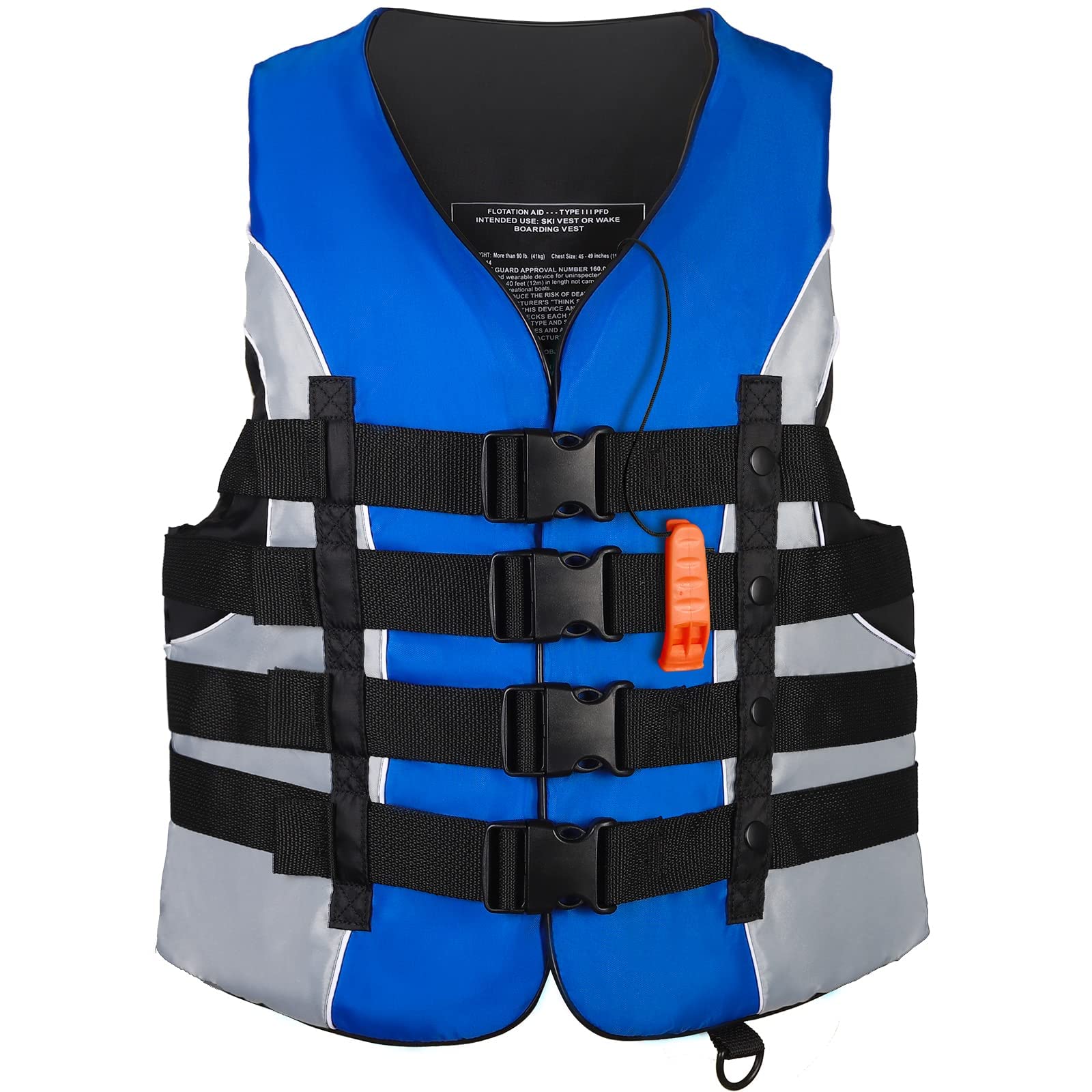 Leader Accessories Adult Universal USCG Approved Life Vest - Comfortable & Durable for Boating, Kayaking, Fishing & Water Sports