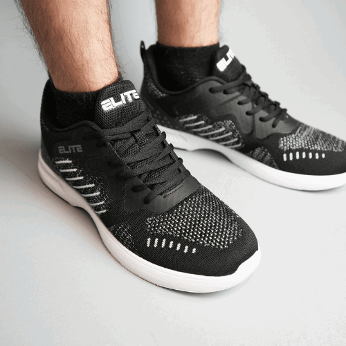 ELITE Men's Freedom Athletic Lace Up Bowling Shoes with Universal Sliding Soles - Right & Left Handed Bowlers - Perfect for League Play & Casual Bowling
