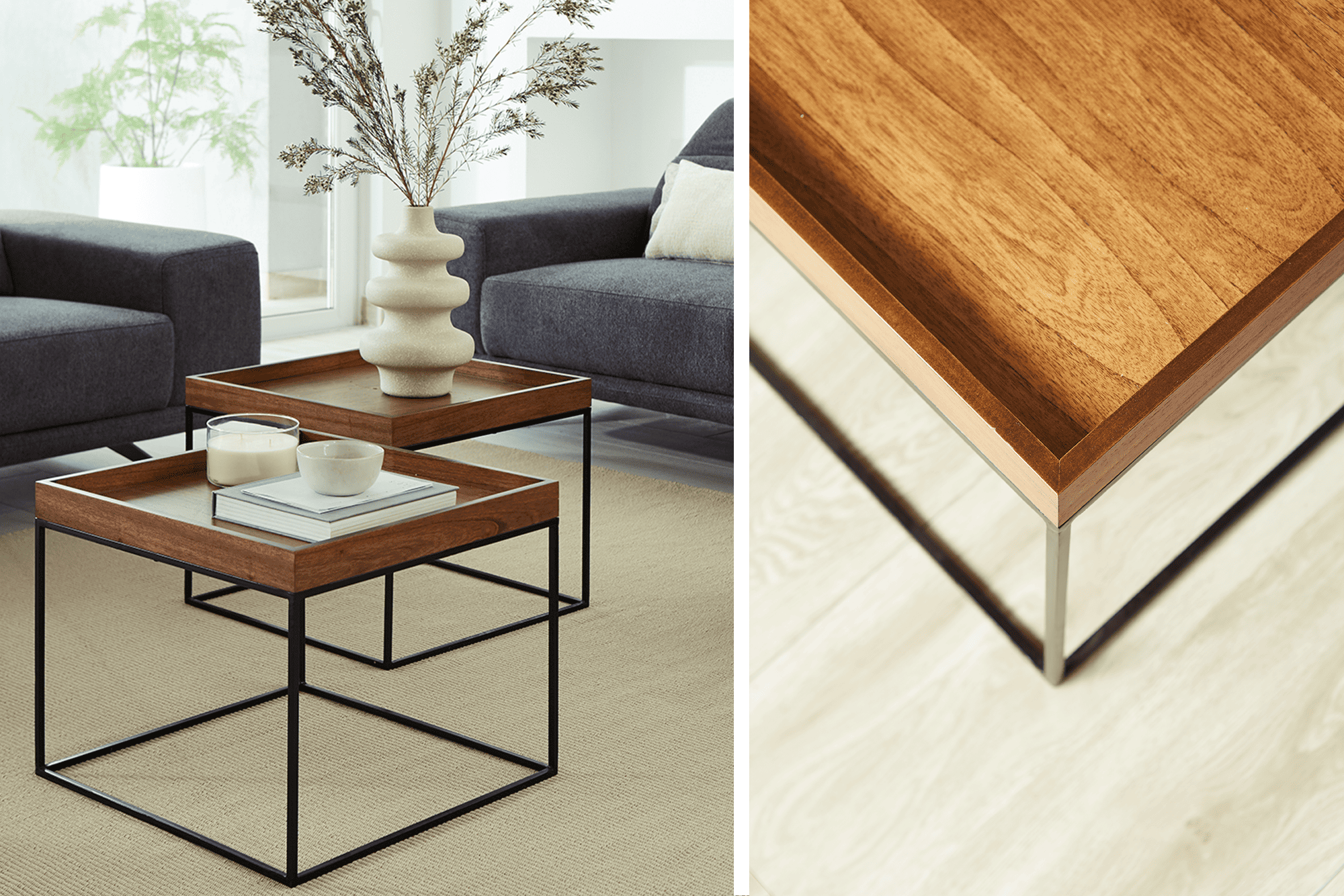 Modern MOMA Coffee Table - Mid-Century Style Center Table for Living Room, Home Decor & Small Space Furniture - Perfect for Lounge, Office or Apartment