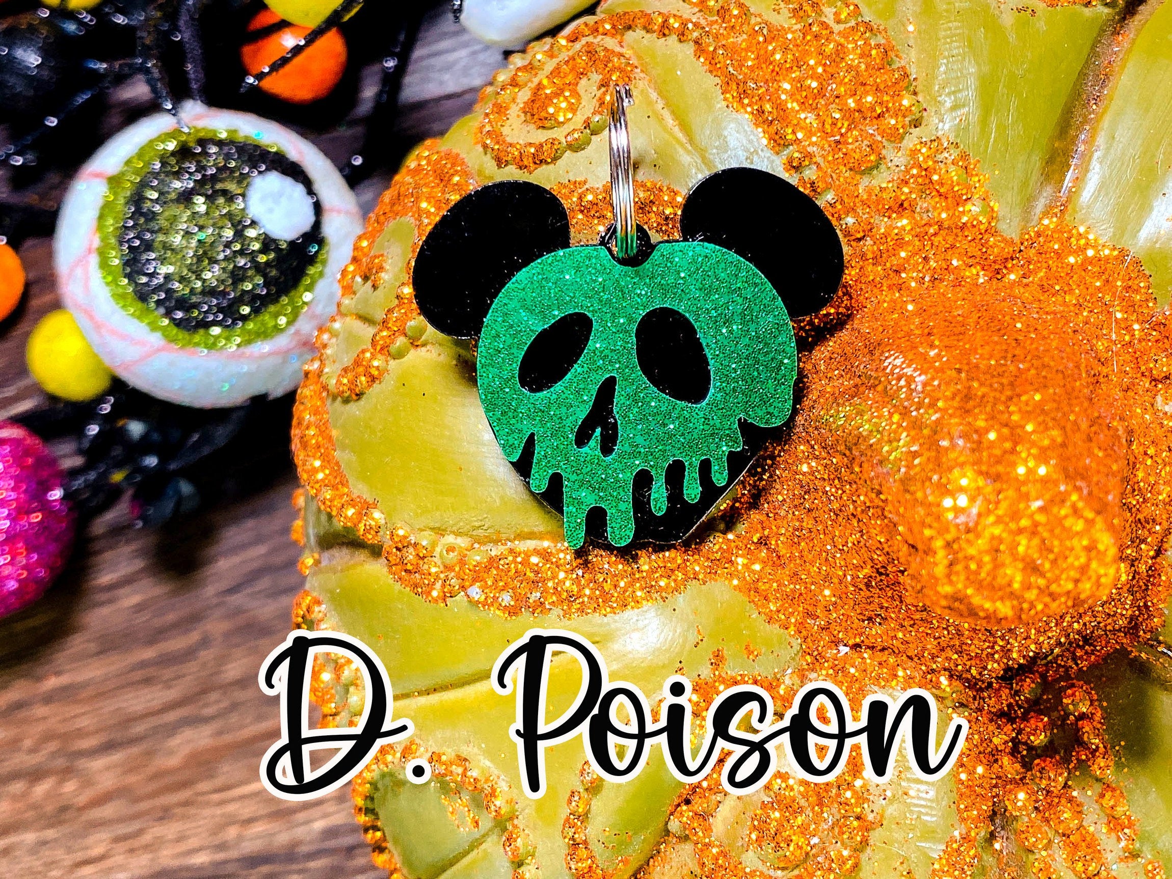 Halloween Resin Acrylic Dog Tag - Custom Pet ID Tag for Halloween Costumes & Party Accessories