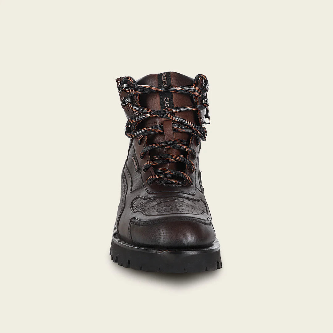Men's Cuadra Chocolate Casual Fashion Caiman Ankle Boots - Stylish & Comfortable for Everyday Wear, Office, and Outdoor Activities