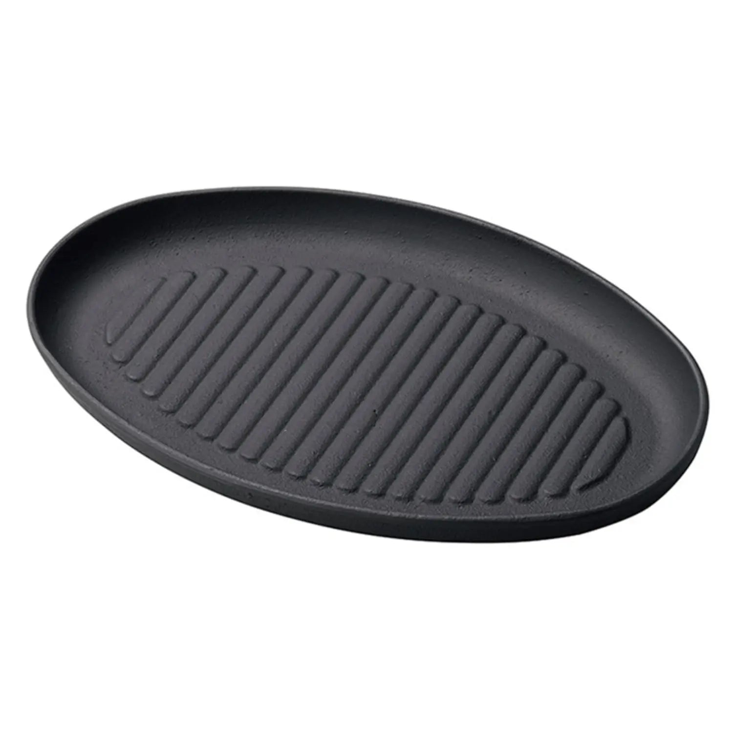 Premium MIN Cast Iron Sizzler Platter - Heavy Duty Grill Plate for Steak, Fajitas & Sizzling Dishes - Perfect for BBQ, Camping & Restaurant Style Dining at Home