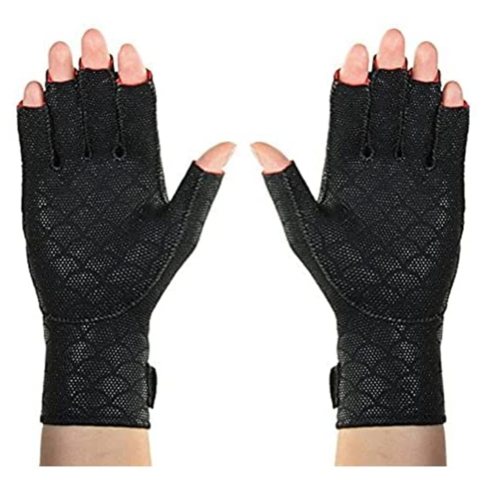 Thermoskin Premium Arthritic Gloves for Pain Relief - Black, Small - Ideal for Arthritis, Carpal Tunnel & Joint Pain Support During Daily Activities & Cold Weather