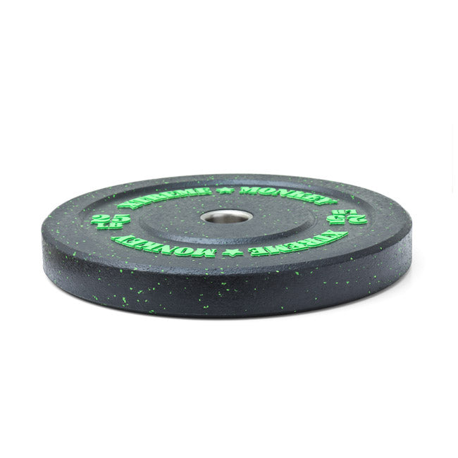 XM FITNESS 25lbs Crumb Rubber Bumper Plate - Olympic Weight Plate for CrossFit, Powerlifting & Home Gym Workouts