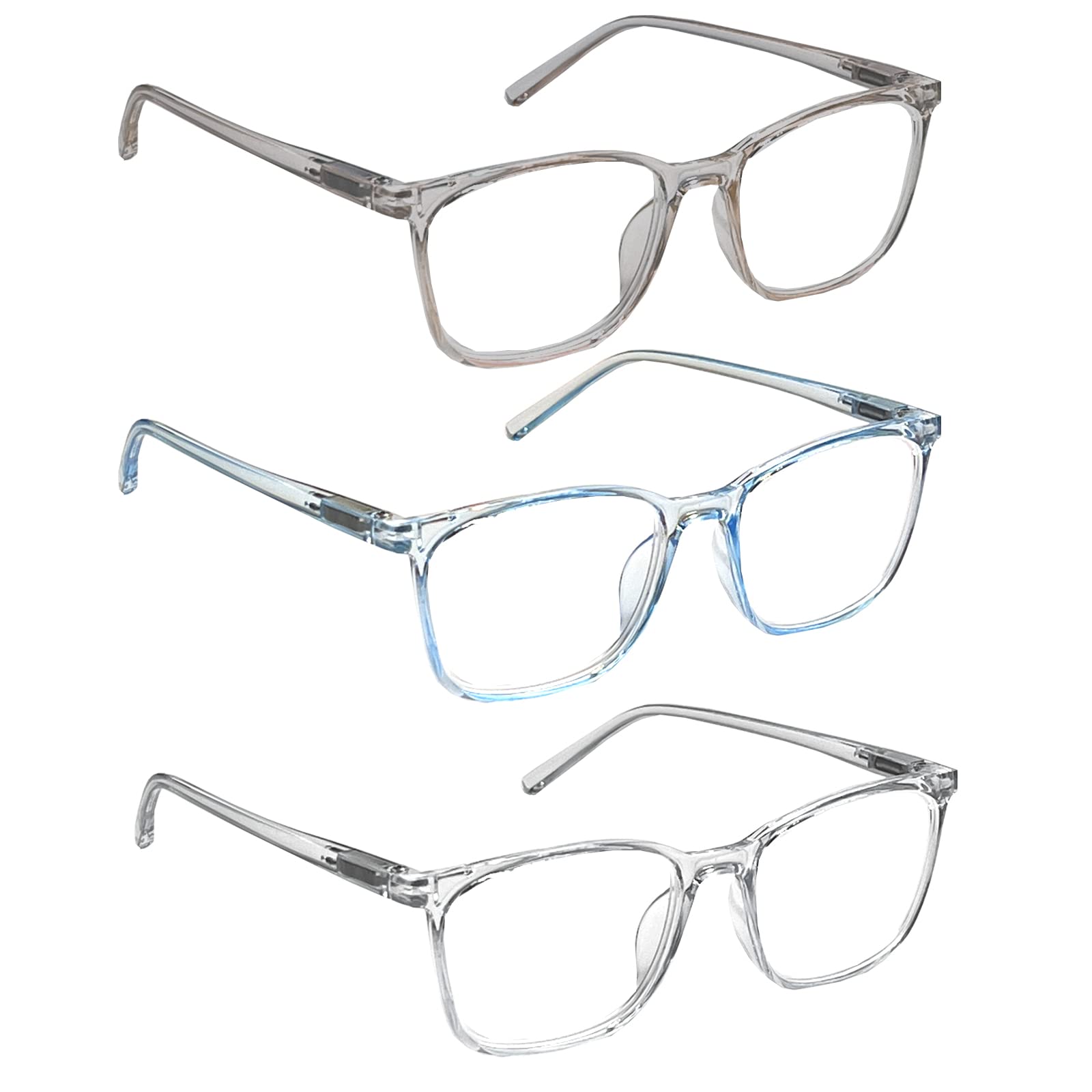 3 Pack Lightweight Reading Glasses for Men & Women - Clear Vision for Nearsightedness & Myopia - Perfect for Reading, Computer Work & Daily Use