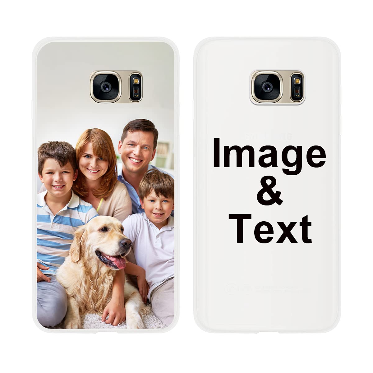 Customized Photo Case for Samsung Galaxy S7 - Personalized Picture Shockproof Silicone Cover | Soft Candy Clear Protective Phone Case | Perfect Christmas Birthday Thanksgiving Gift | Great for Travel, Work & Everyday Use