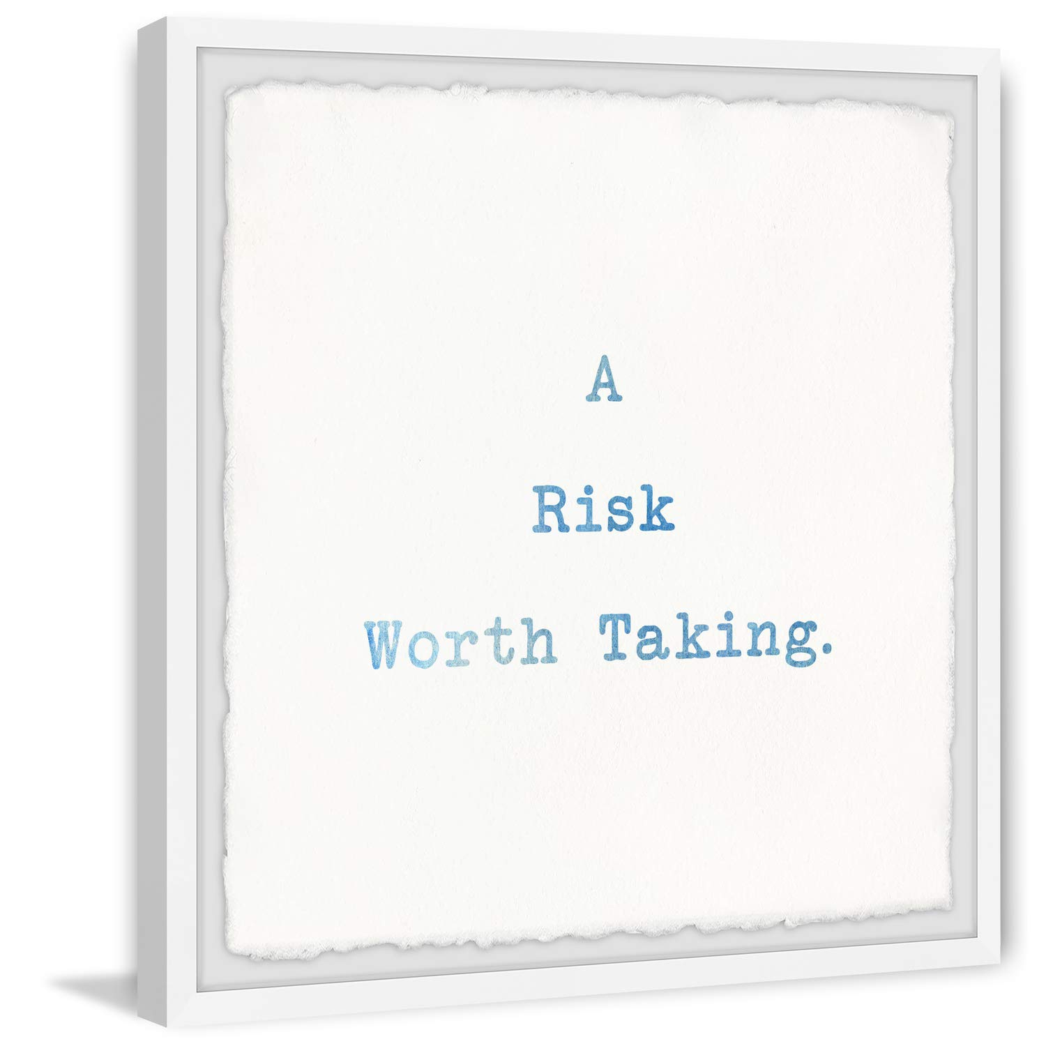 Marmont Hill 'A Risk Worth Taking' Framed Art Print 18x18 - Modern Wall Decor for Living Room, Bedroom & Office