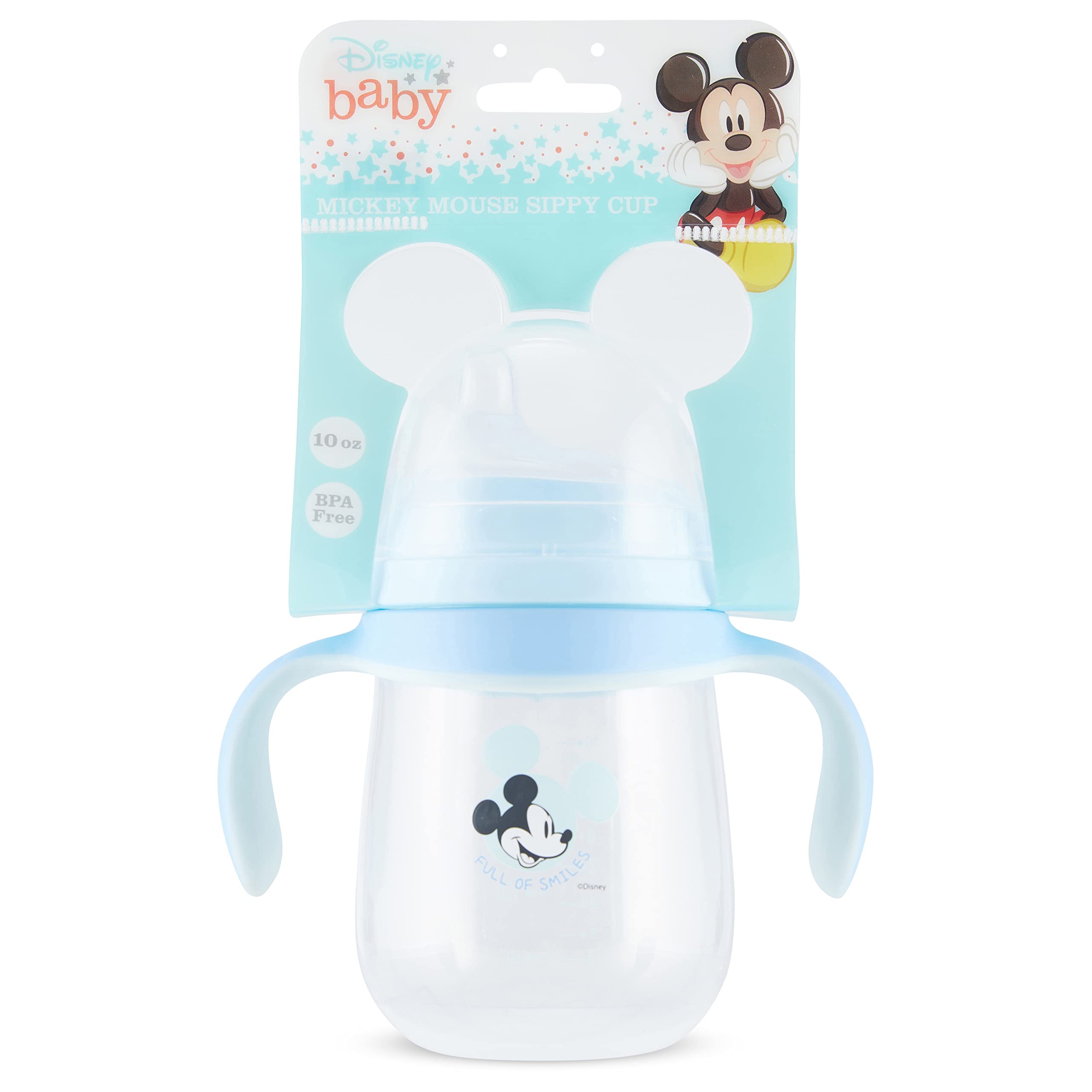 Disney Minnie Mouse & Mickey Mouse Sippy Cups for Toddlers - BPA-Free, Leak-Proof Baby Trainer Cups with Handles & Pacifier - Perfect Unisex Gift for Boys & Girls - Ideal for Daycare, Travel & Learning to Drink Independently