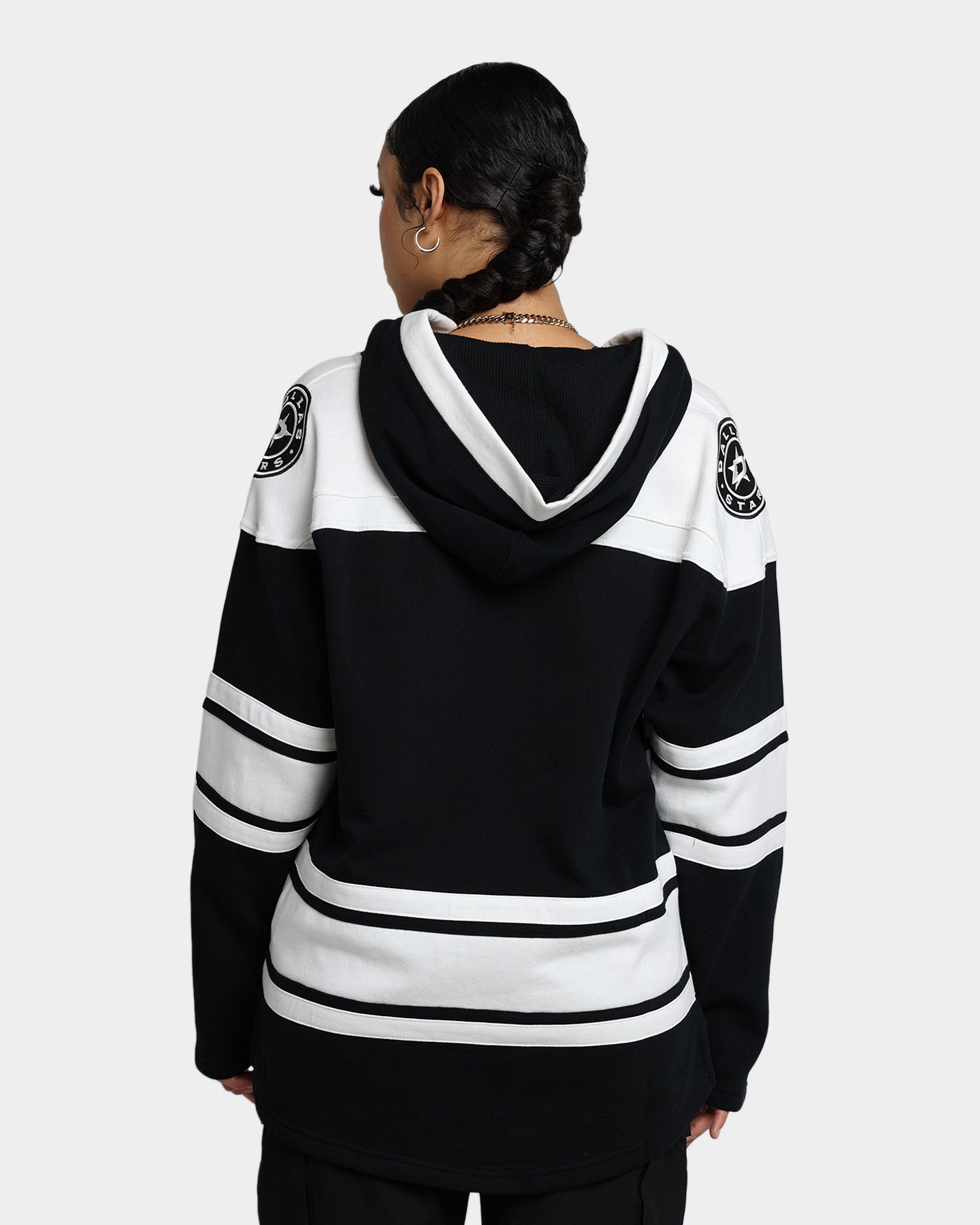 47 Brand Dallas Stars Superior Lacer Hoodie - Men's Jet Black NHL Hockey Pullover Sweatshirt - Perfect for Game Day, Casual Wear & Outdoor Activities