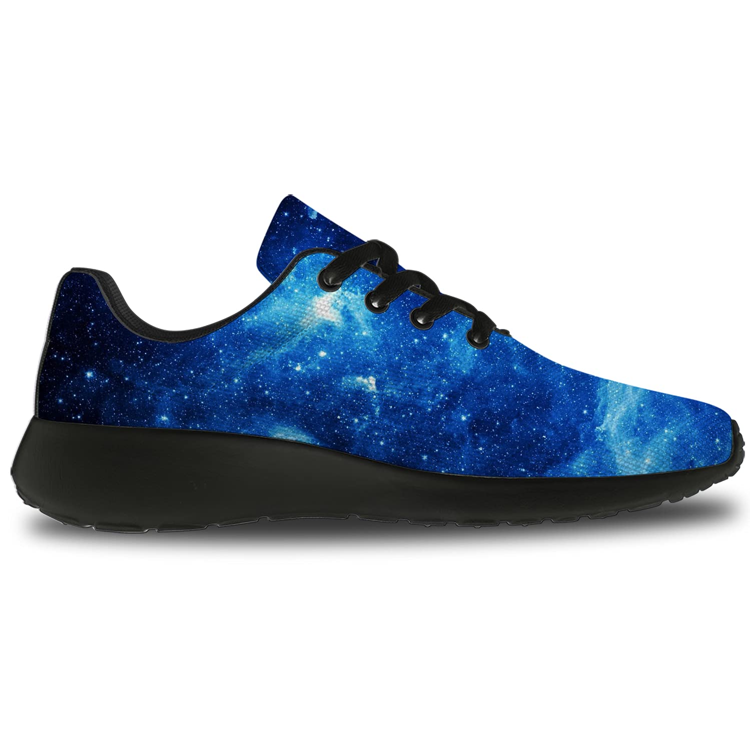 Galaxy Print Running Shoes for Men & Women - Cosmic Universe Sneakers for Walking, Tennis & Jogging - Blue Starry Sky Athletic Shoes - Gifts for Boys & Girls - Size 13 Men/15.5 Women Black - Perfect for Gym Workouts, Casual Wear & Space-Themed Parties