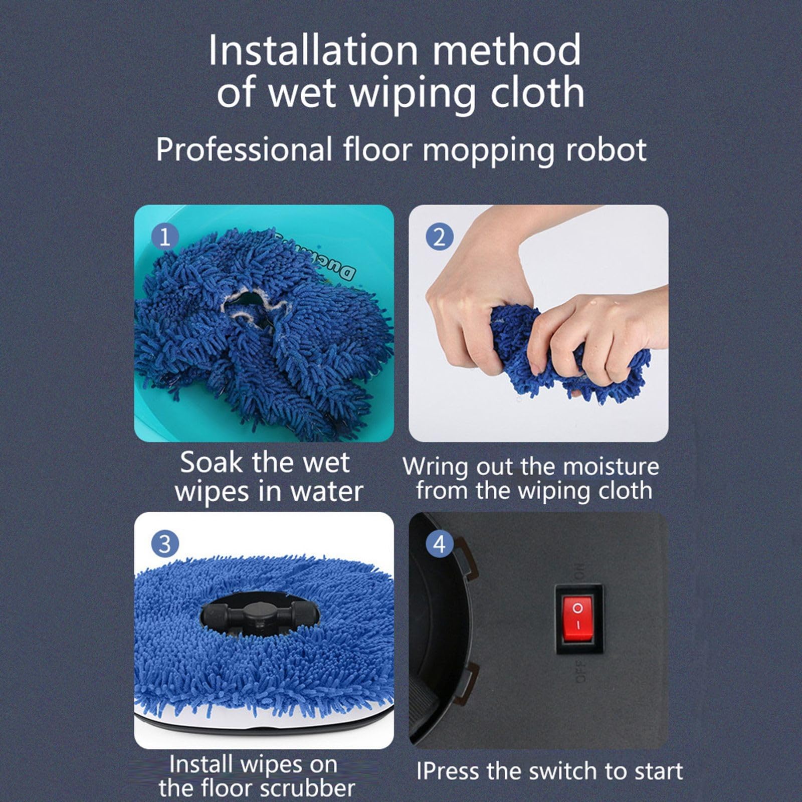 Smart Robot Vacuum Cleaner and Mop Combo - Automatic Wet/Dry Mopping with Water Tank, Self-Charging, Wi-Fi Connected for Home Cleaning - Ideal for Hardwood Floors, Tiles, and Pet Hair (Black)