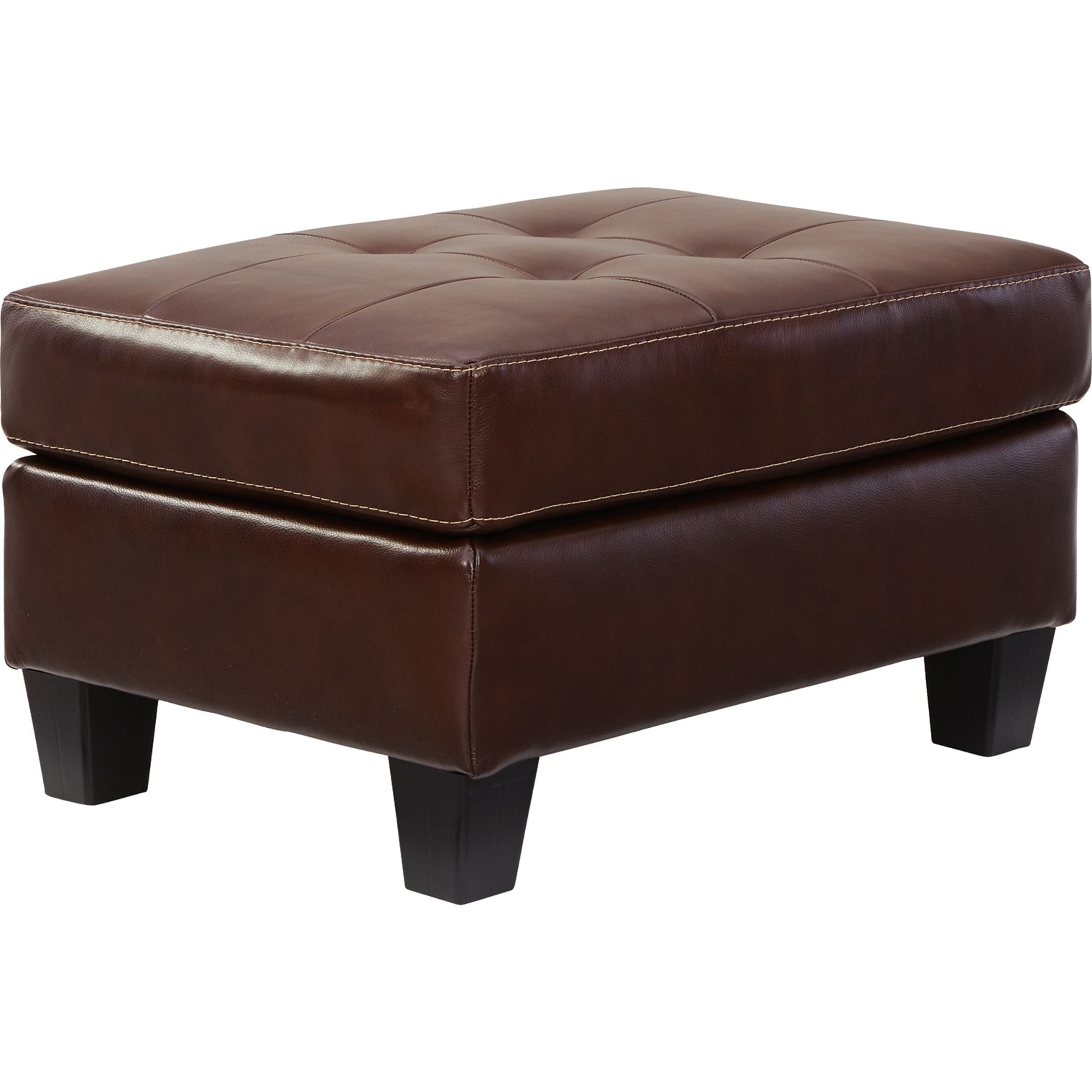 Altonbury Walnut Storage Ottoman Bench - Stylish Footrest & Extra Seating for Living Room, Bedroom, or Entryway