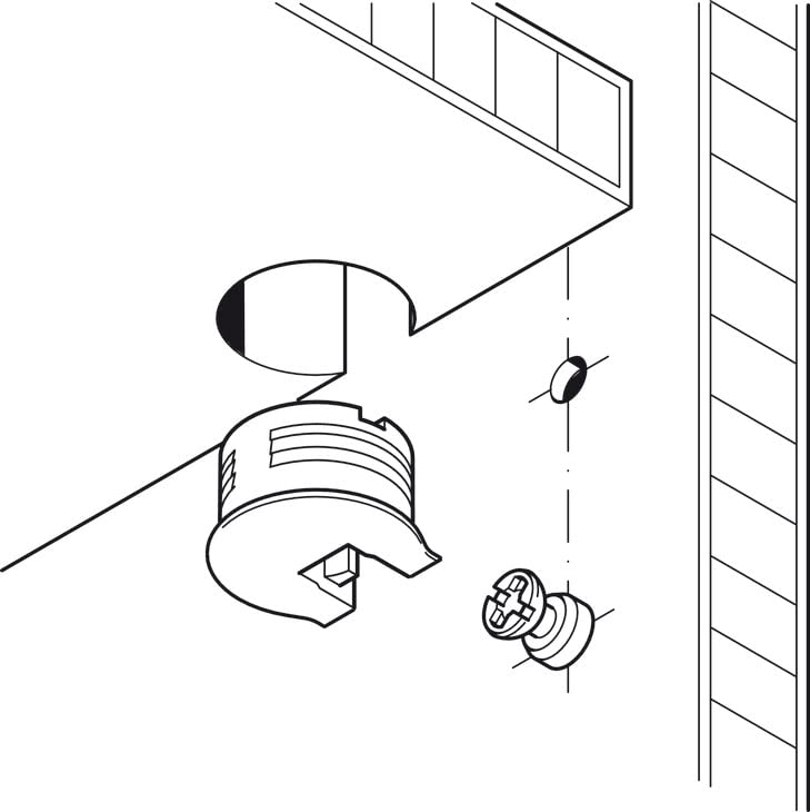Rafix 100-Piece Furniture Connectors with Bolts for 19mm/3/4