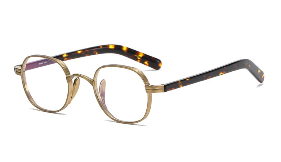 CCspace Unisex Full Rim Irregular Round Acetate Titanium Eyeglasses 53314 - Lightweight Durable Frame for Men & Women - Perfect for Reading, Working & Fashion Accessories