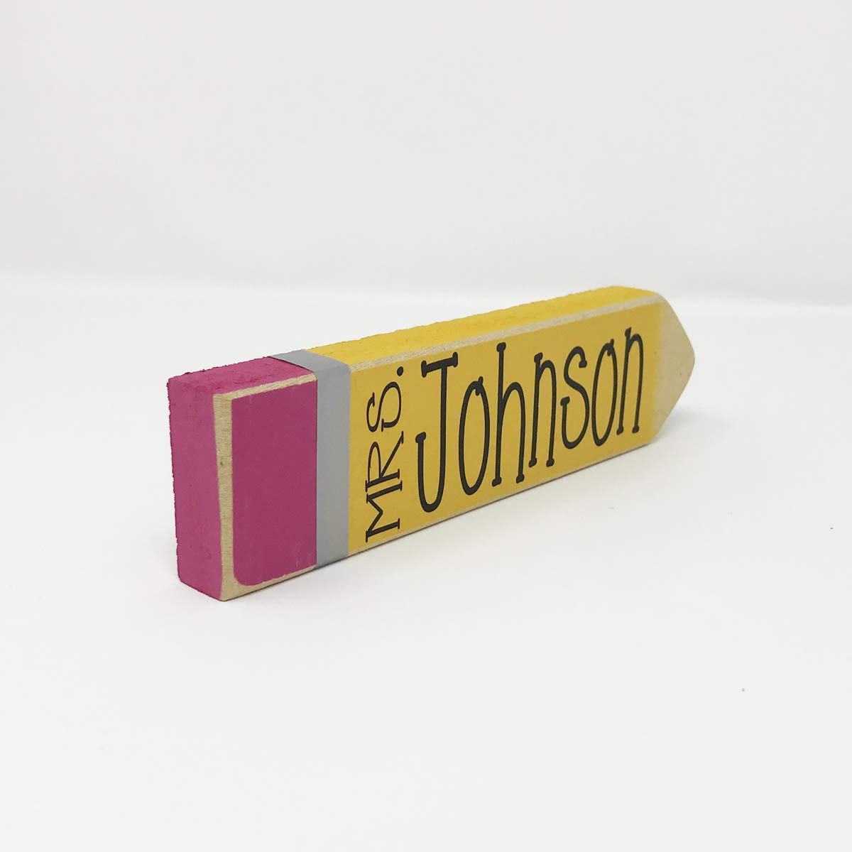 Personalized Teacher Pencil Sign - Custom Desk Name Plate for Educators - Perfect Teacher Appreciation Gift for Classroom, Office & School Events