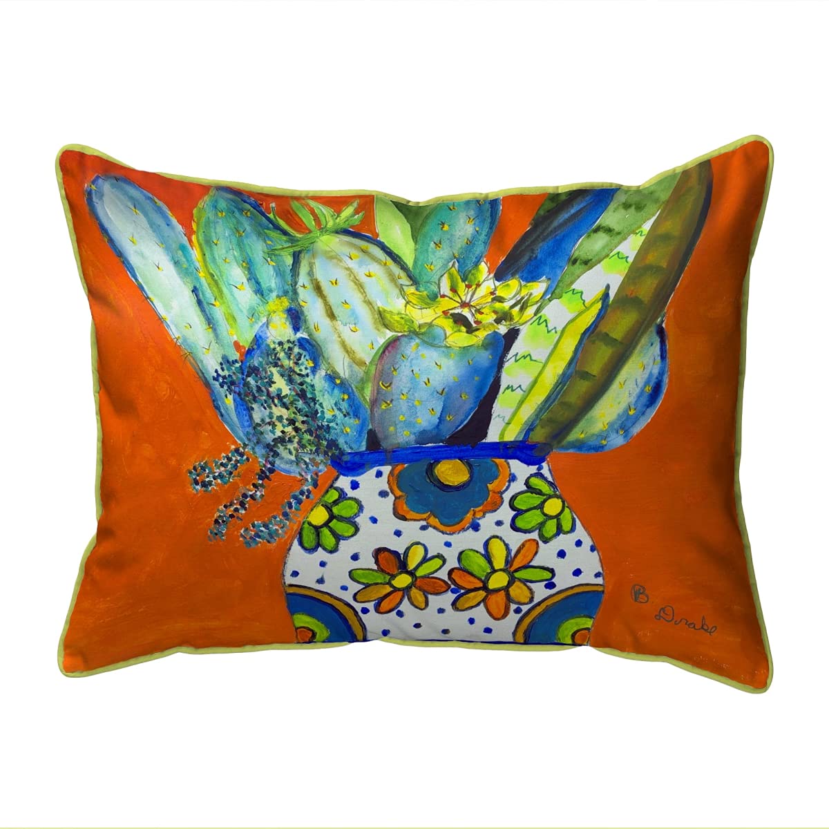 Betsy Drake SN1190 Decorative Throw Pillow 11x14 Inches - Multi-Color for Couch, Sofa & Bedroom Decor