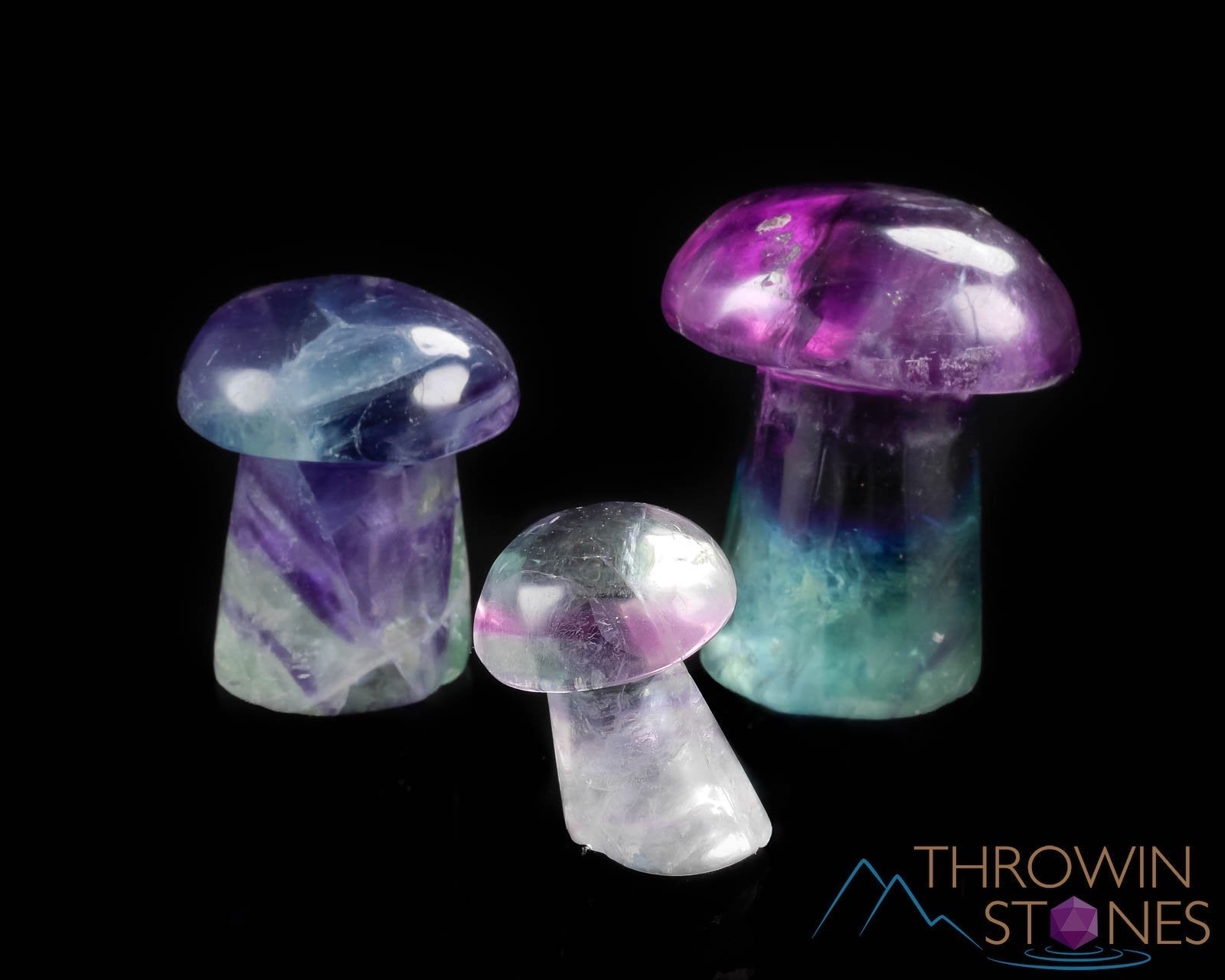 Rainbow Fluorite Crystal Mushroom Carving - Large Fluorite Figurine, Natural Stone Home Decor, Healing Crystal for Meditation & Spiritual Gifts | Perfect for Yoga Rooms, Altars & Boho Decor