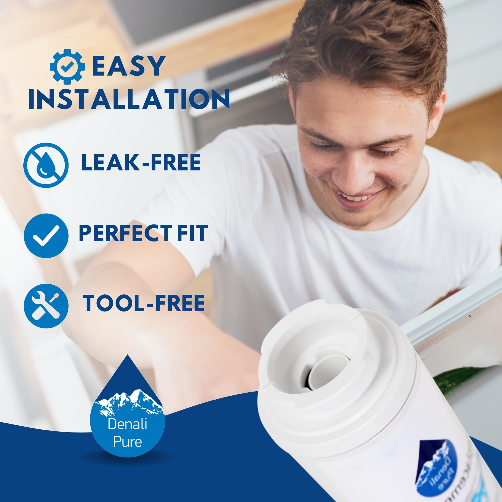 6-Pack Whirlpool GI7FVCXWY00 Refrigerator Water Filter Replacement - Compatible with Whirlpool 4396395 Fridge Water Filter Cartridge | Pure Drinking Water for Home & Office Use