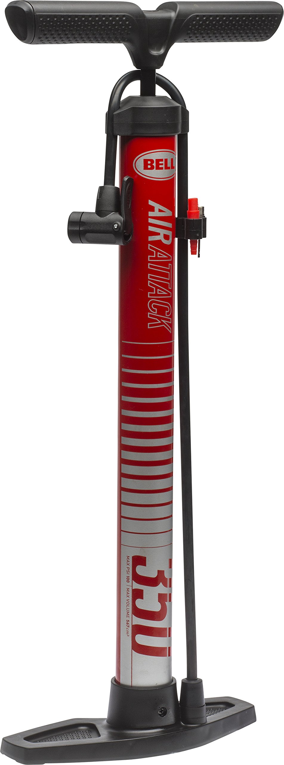 Bell Air High Volume Bicycle Pump - Fast Inflation for MTB, Road & Hybrid Bikes - Perfect for Home, Garage & Bike Shop Use